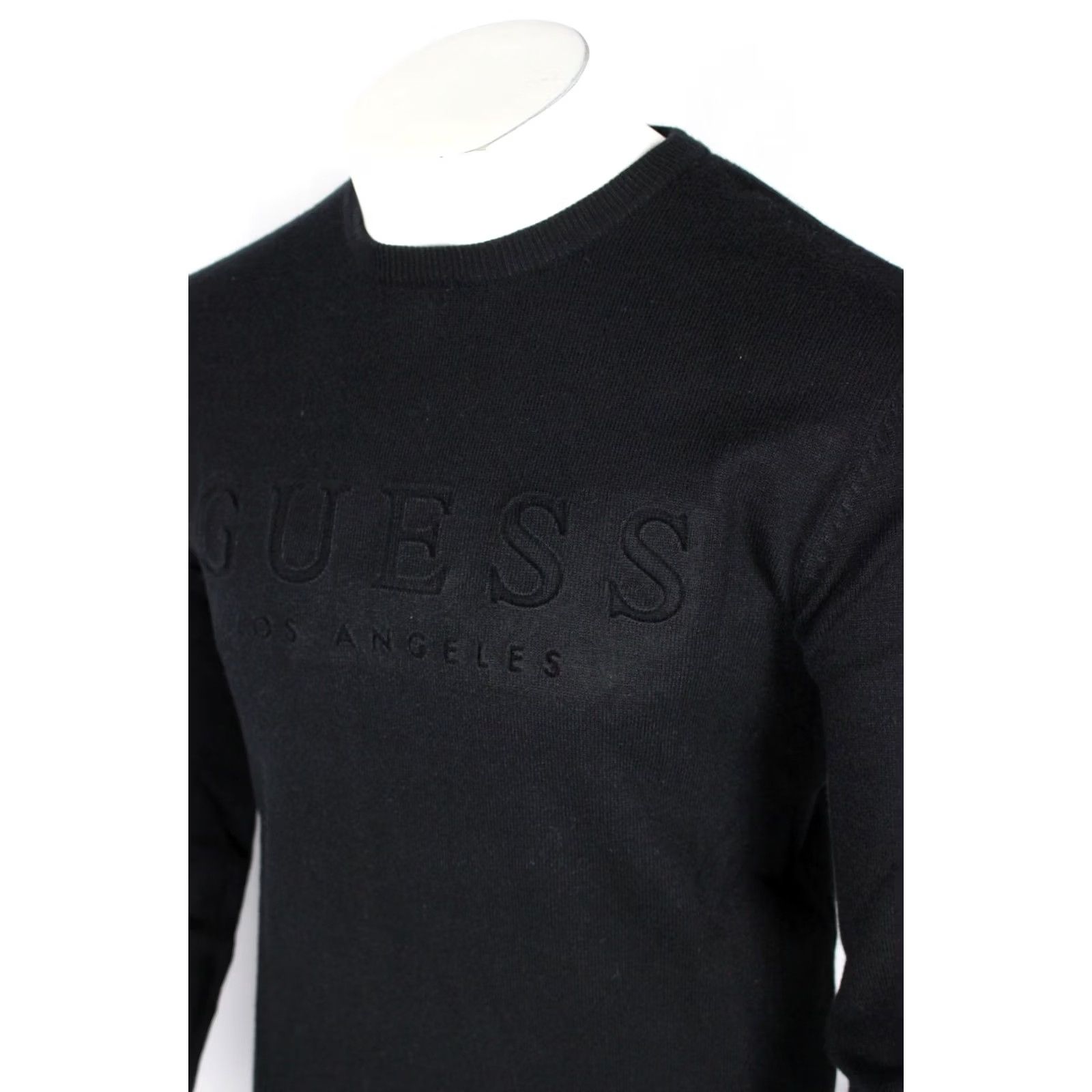 Guess VINTAGE Guess Jeans Men's Stero Debos Sweater Long Sleeve Crew M Black Viscose Blnd 0 Size US M / EU 48-50 / 2 - 3 Thumbnail