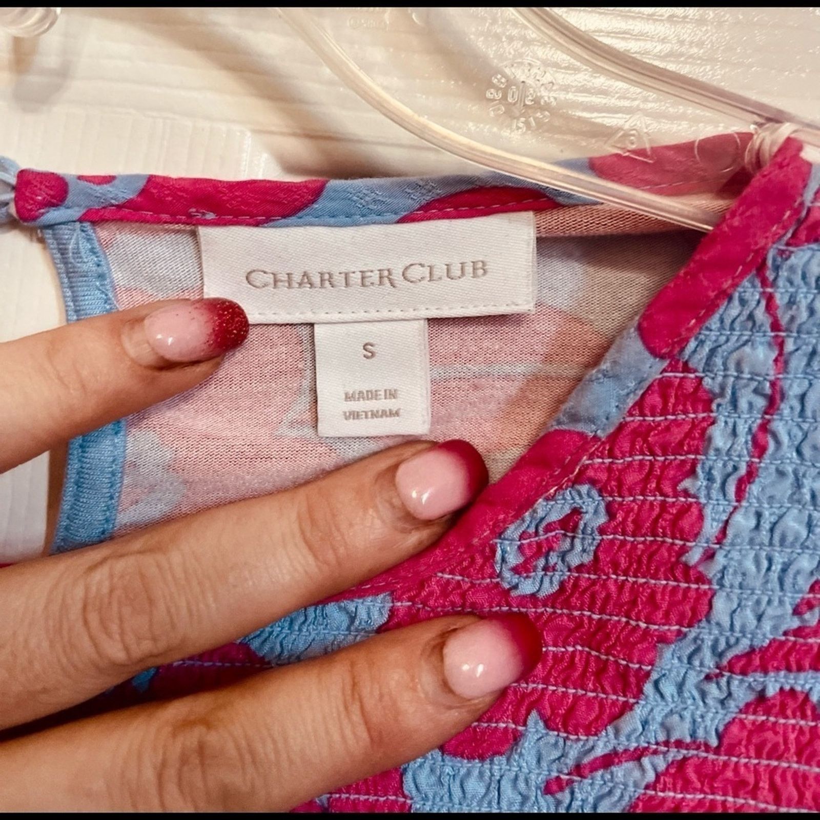 Other Charter Club Ruffle Sleeved Blouse w. Smocking @ Neckline S Size S / US 4 / IT 40 - 5 Thumbnail