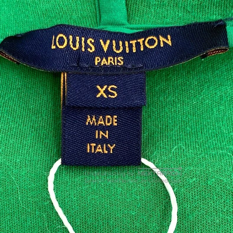 Louis Vuitton Louis Vuitton Green logo seal cotton hooded drawstring zip Size US XS / EU 42 / 0 - 5 Thumbnail
