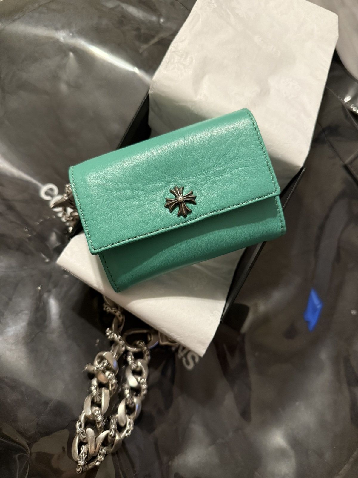 Chrome Hearts Chrome hearts Tortoise green wallet | Grailed