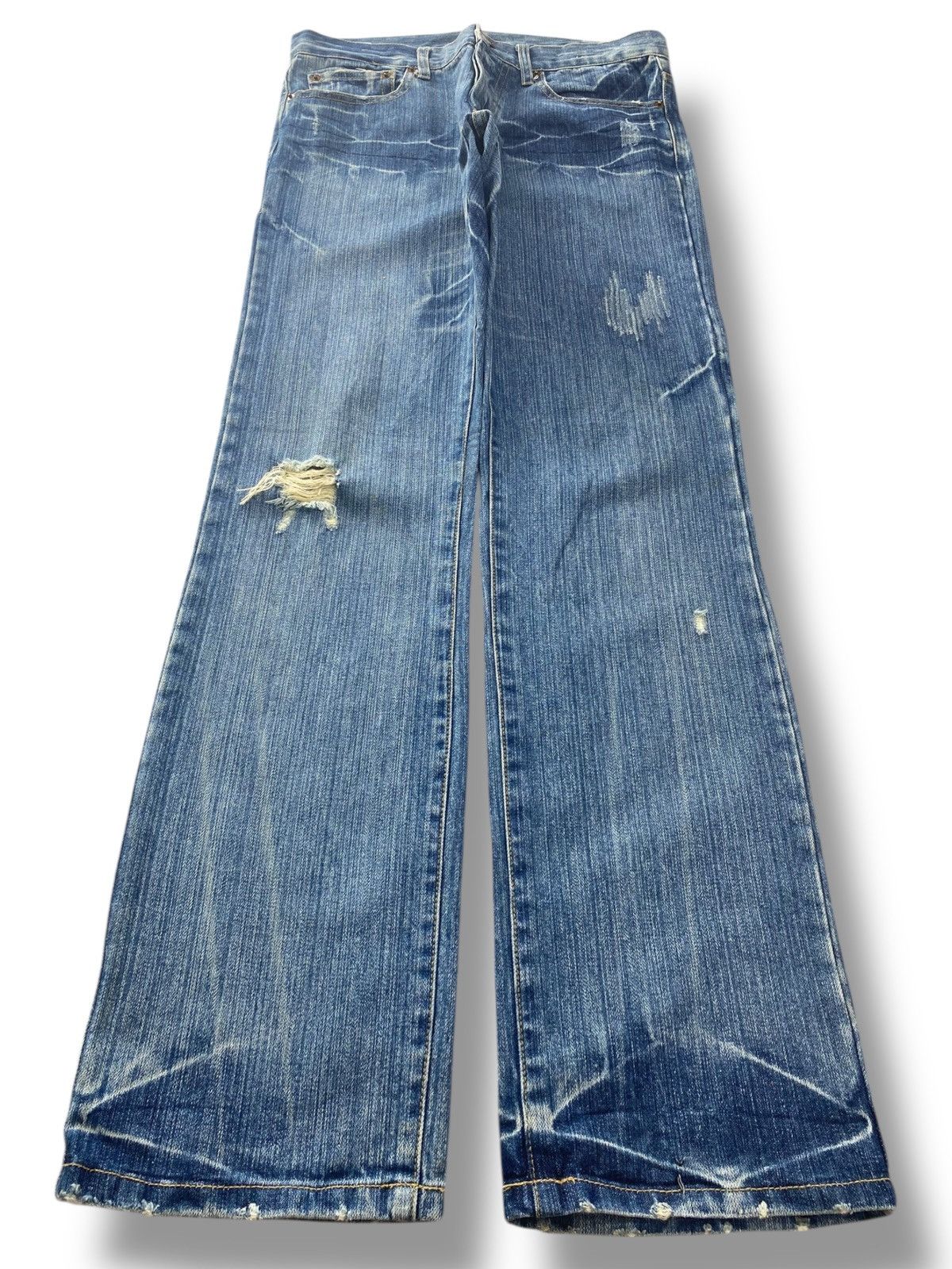 Japanese Brand Japanese Brand Blue Wash Style Straight Leg Jeans Size US 32 / EU 48 - 1 Thumbnail