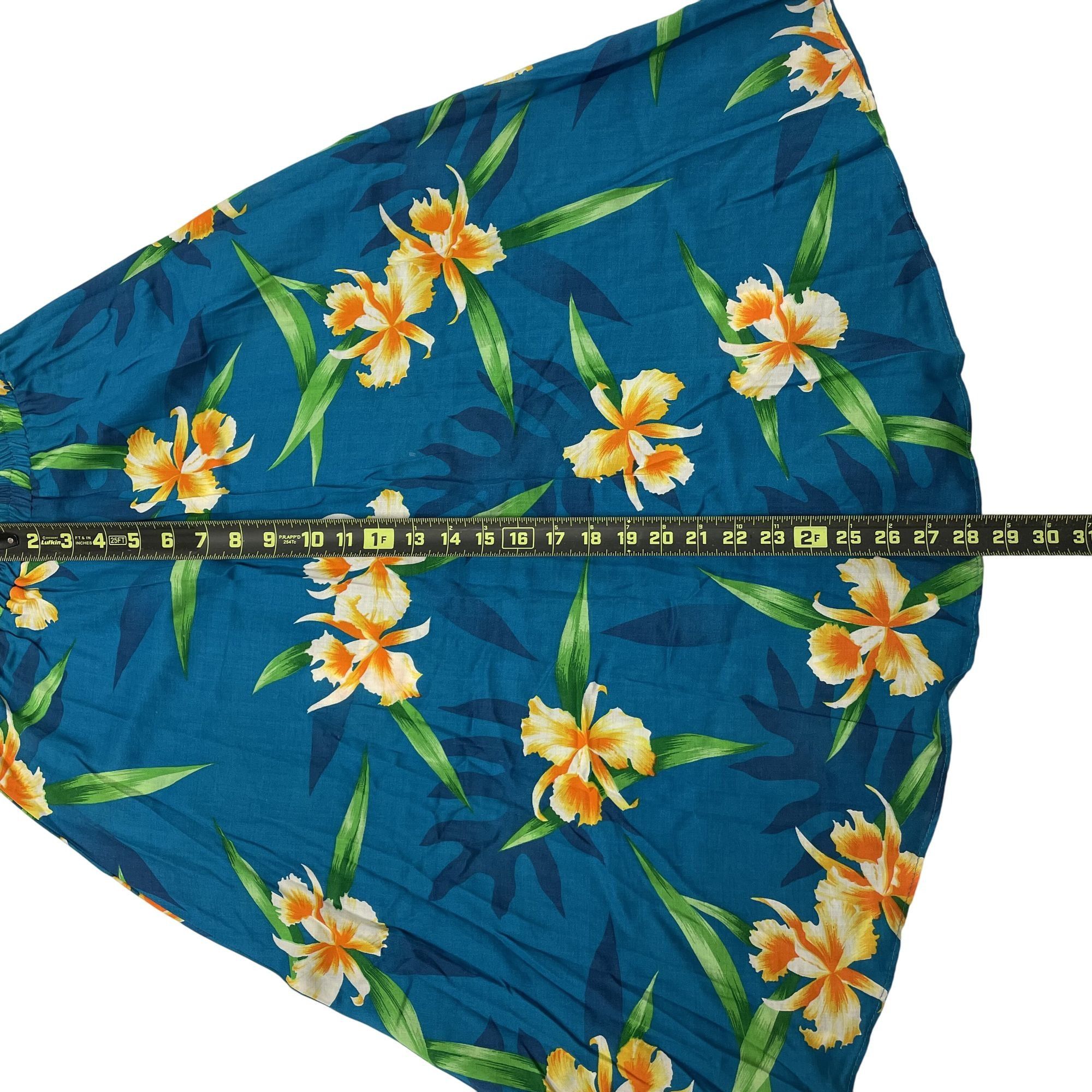 Other Vtg Wild Honey California Blue FLORAL Flowers Tropical Skirt Size 24" / US 00 / IT 34 - 7 Thumbnail