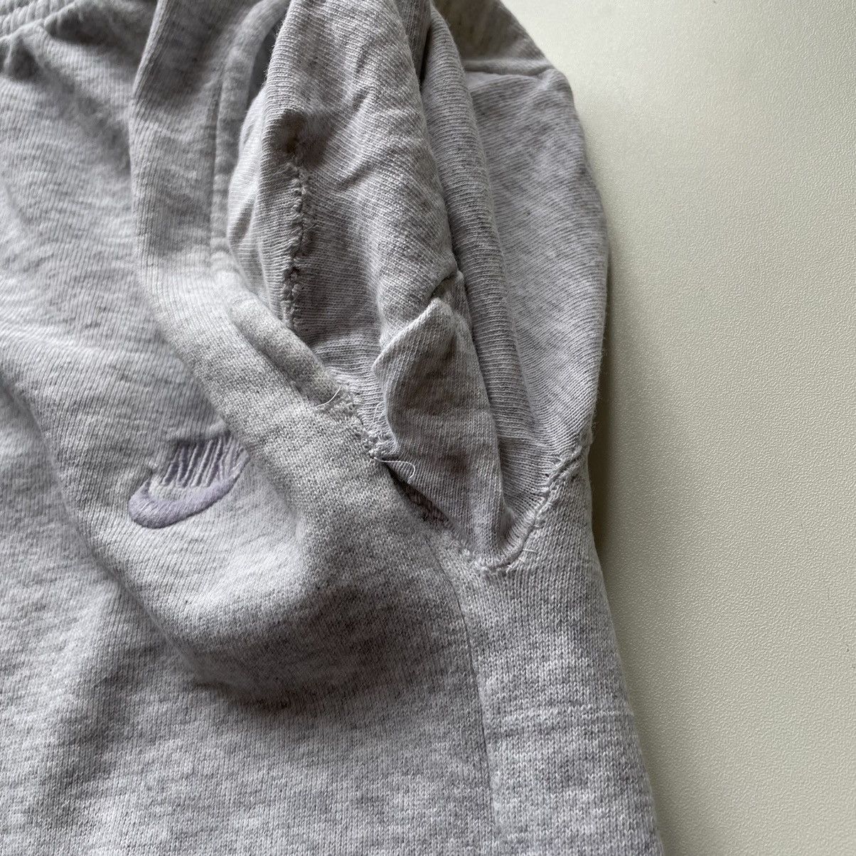 Nike × Vintage Vintage 90s Nike Embroidered Swoosh Grey Tonal Sweatpants XL Size US 34 / EU 50 - 11 Thumbnail