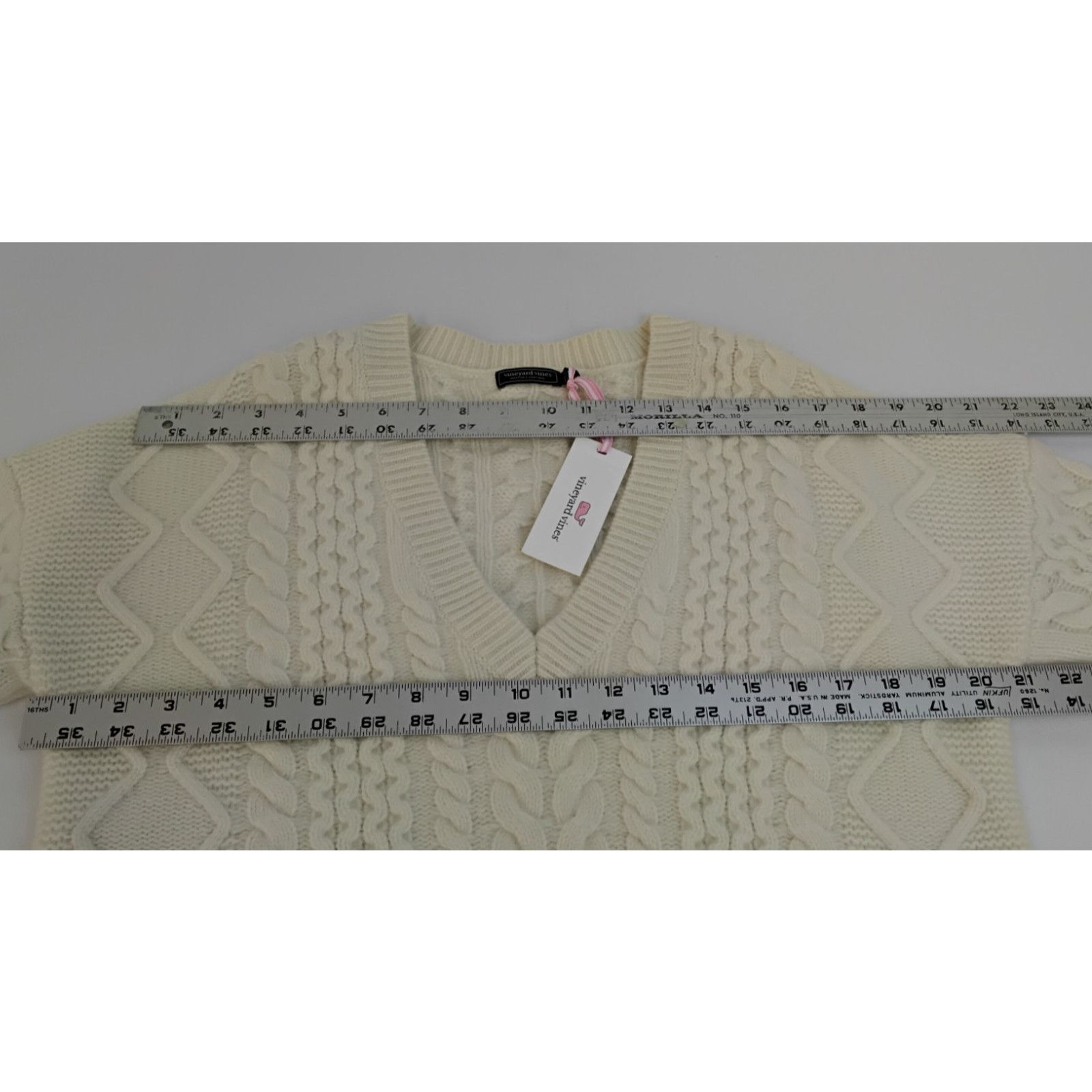 Vineyard Vines Vineyard Vines Merino Sweater Women's M Off White Crop NWT Size M / US 6-8 / IT 42-44 - 11 Thumbnail