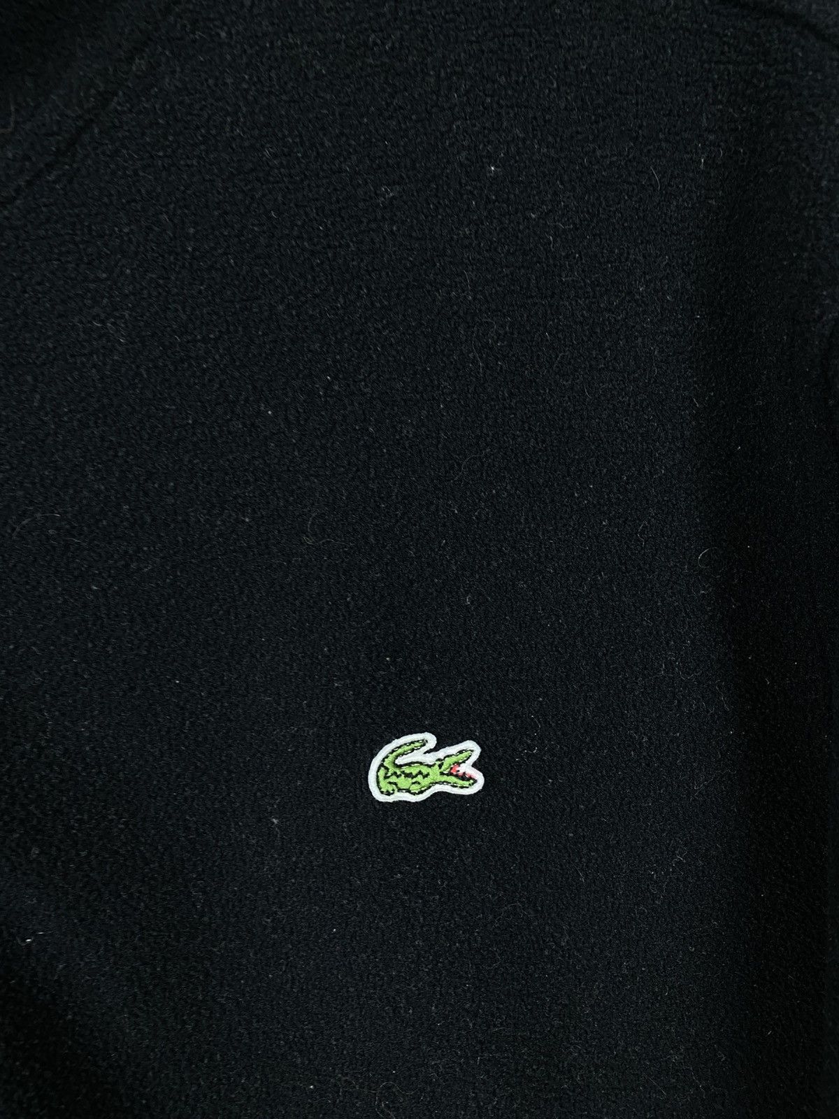 Lacoste 🐊Vintage 90s Fleece Sweatshirt Zip-Up Lacoste Big Logo🐊 Size US XL / EU 56 / 4 - 5 Thumbnail
