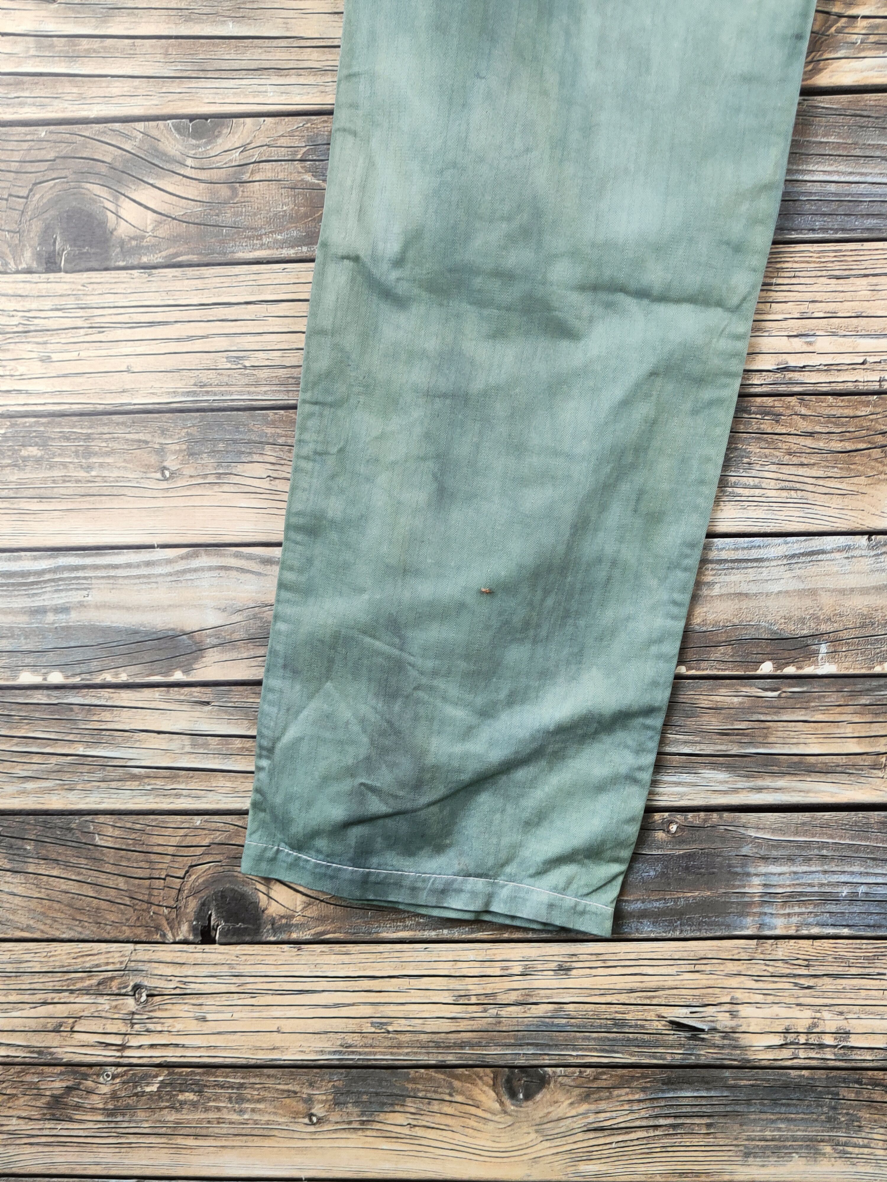 Japanese Brand DL Genuine Comfort Green Faded Cargo Pants #46-374 Size US 30 / EU 46 - 9 Thumbnail