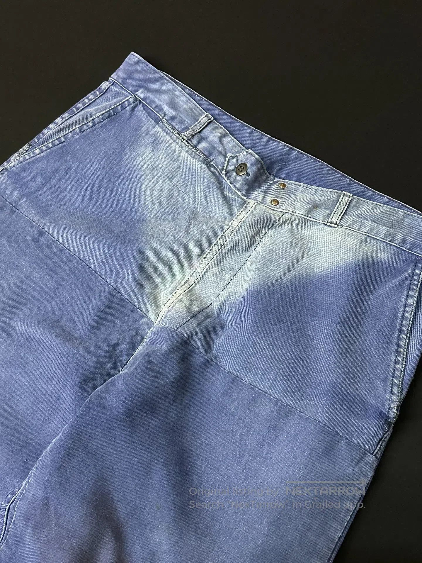 Vintage Vintage 50s French Workwear Distressed Canvas Pants. Size US 31 - 4 Thumbnail