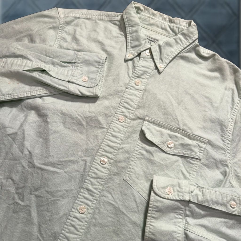 Abercrombie & Fitch Abercrombie & Fitch Shirt Mens XL Green Button Long Sleeve Vintage Preppy Casual Shirt Size US XL / EU 56 / 4 - 1 Thumbnail