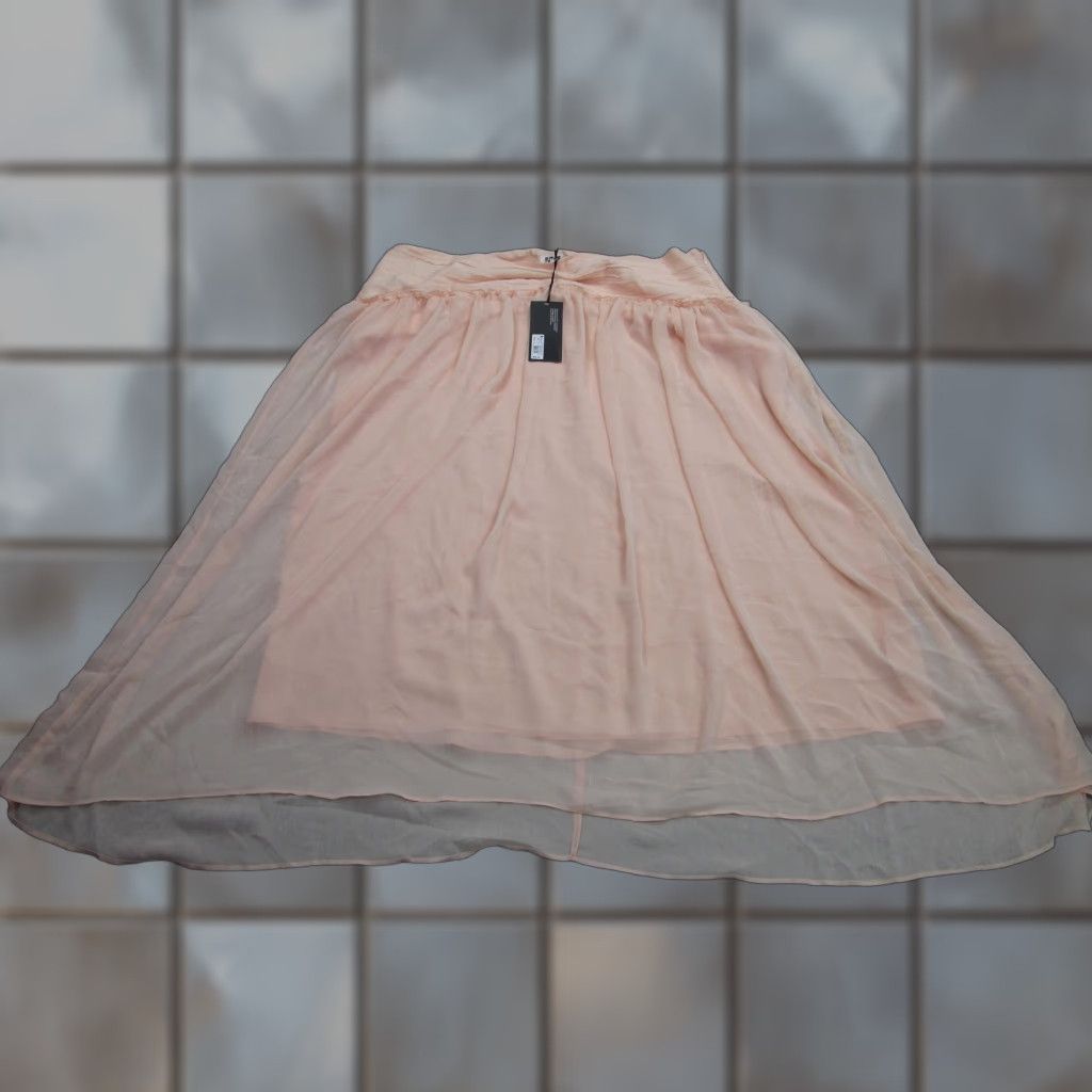 Vintage Future Collective Skirt Womens 22 Pink Chiffon Maxi Layered Lined Plus Fairy Size 40" / US 18 - 1 Thumbnail