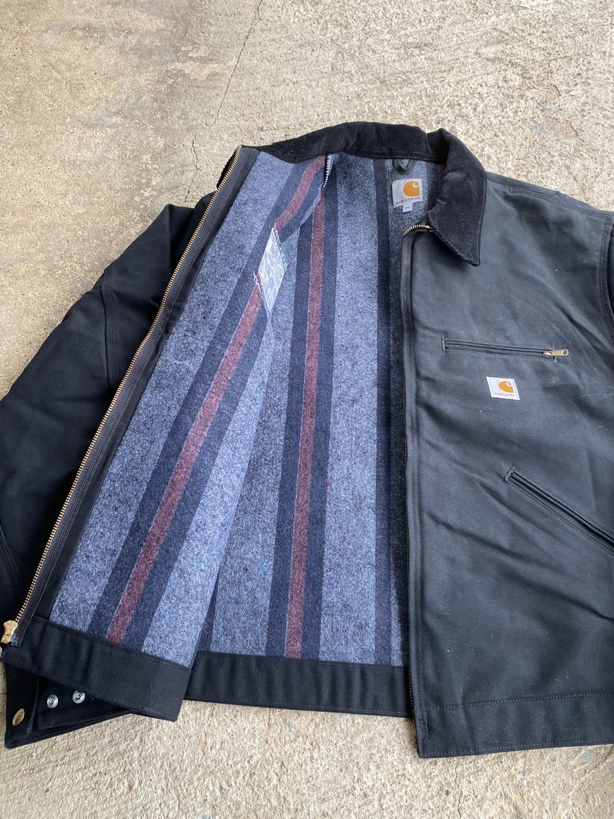 Carhartt × Vintage Vintage Carhartt Detroit Black Blanket Lined Jacket Size US XXL / EU 58 / 5 - 6 Thumbnail