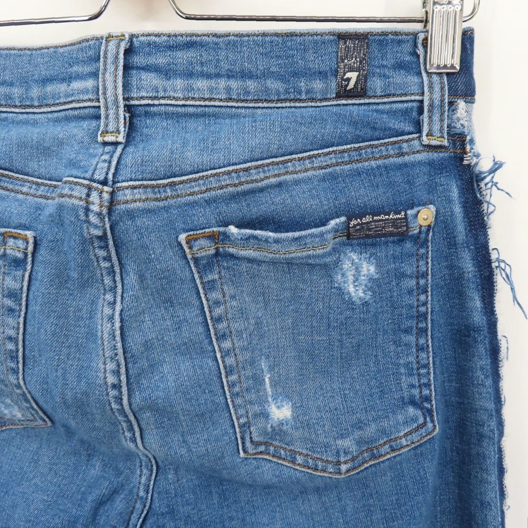 7 For All Mankind 7 For All Mankind Women Jeans Roxanne Skinny Ankle 28 Blue Denim Size 28" / US 6 / IT 42 - 7 Thumbnail