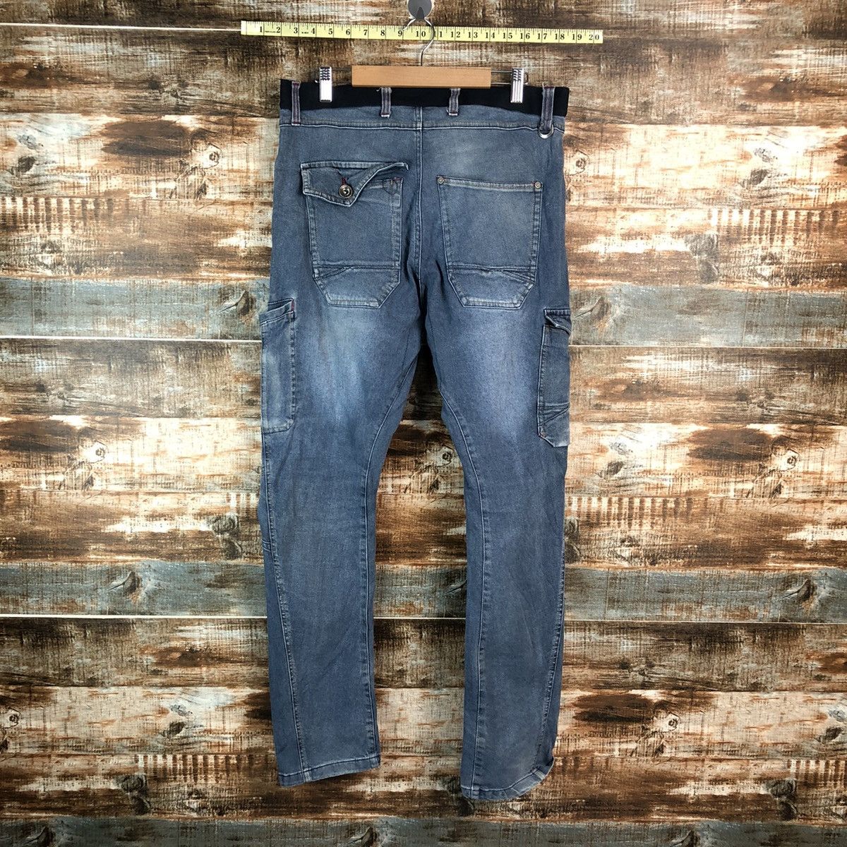 Japanese Brand Field Core Blue Distressed ripped Denim Pants #A2151 Size US 34 / EU 50 - 16 Thumbnail