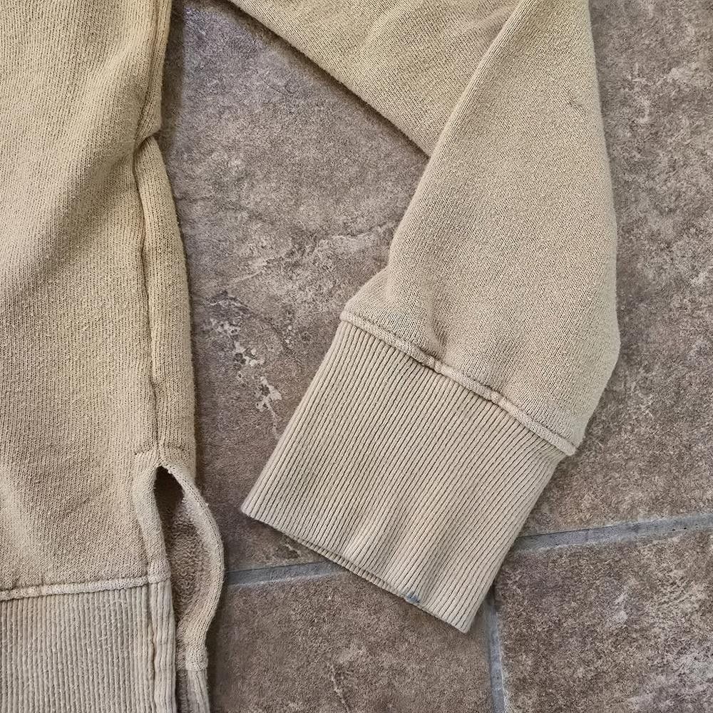 Designer Tan Side Slit T&T Sweatshirt Long Sleeve Size L / US 10 / IT 46 - 4 Thumbnail