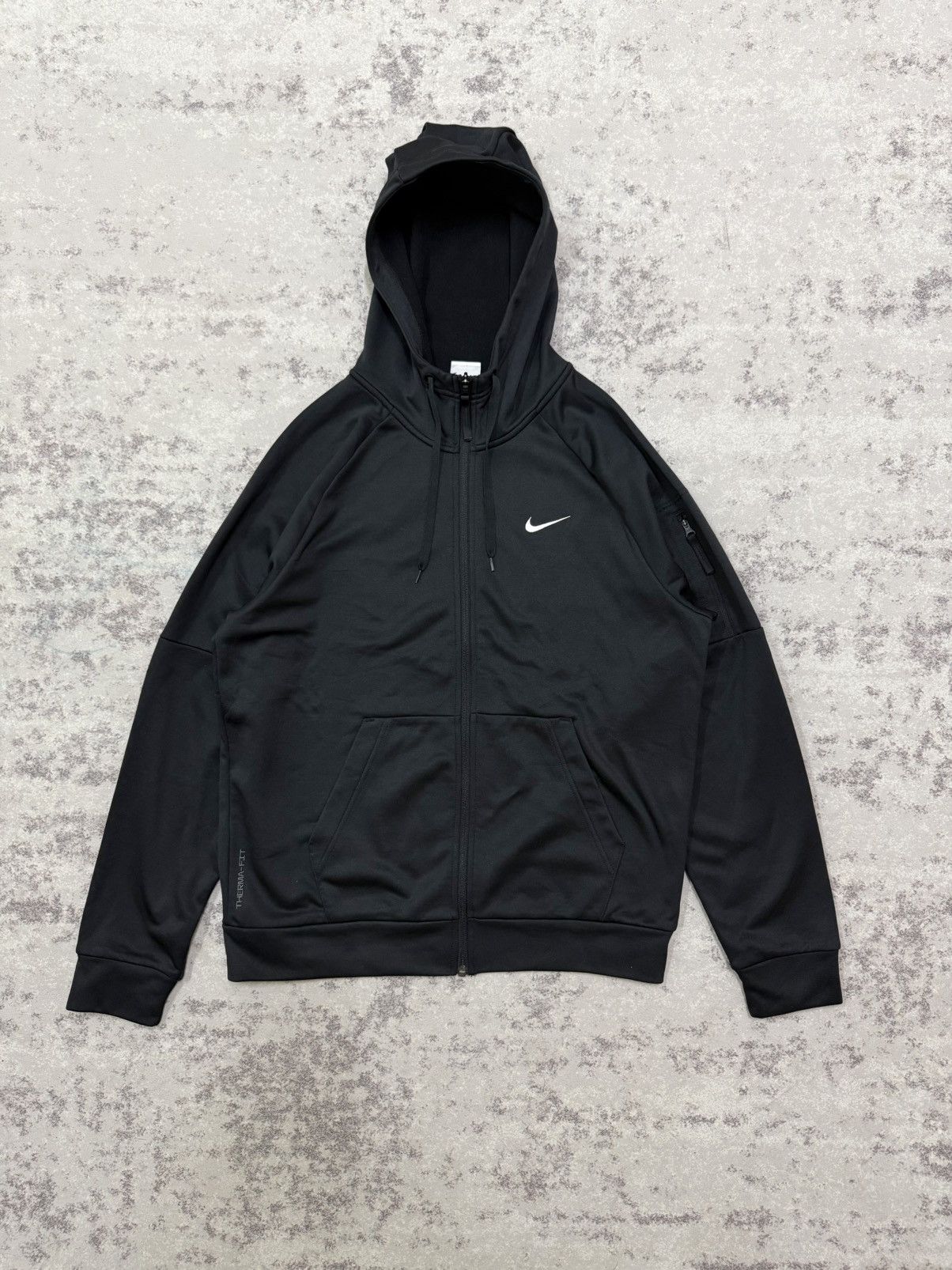 Nike NIKE SWOOSH THERMA FIT ZIPPER BLACK SWEATER HOODIE Size US M / EU 48-50 / 2 - 3 Thumbnail