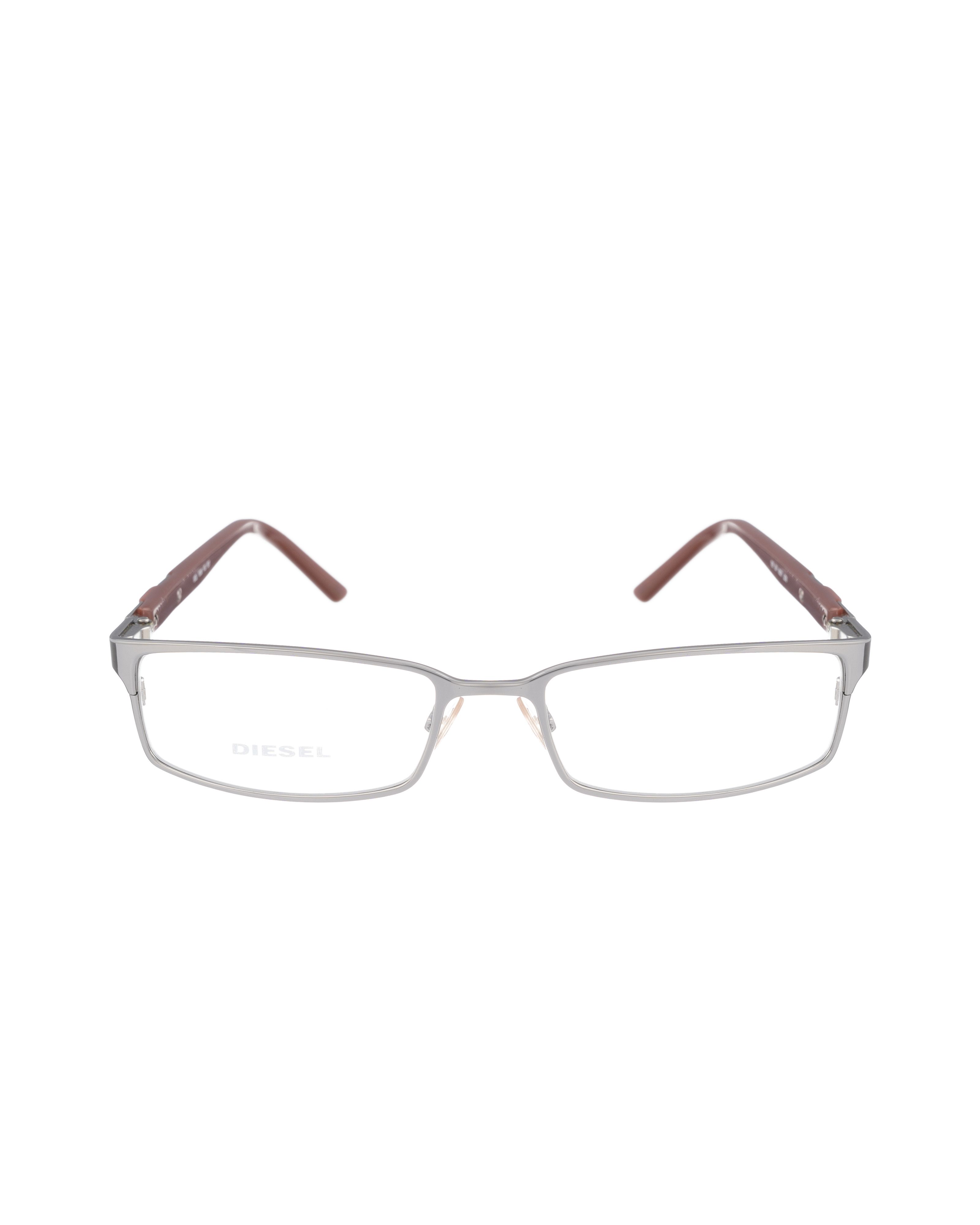 Diesel Diesel 00s Silver Chrome and Brown Rectangular Glasses Size ONE SIZE - 1 Thumbnail