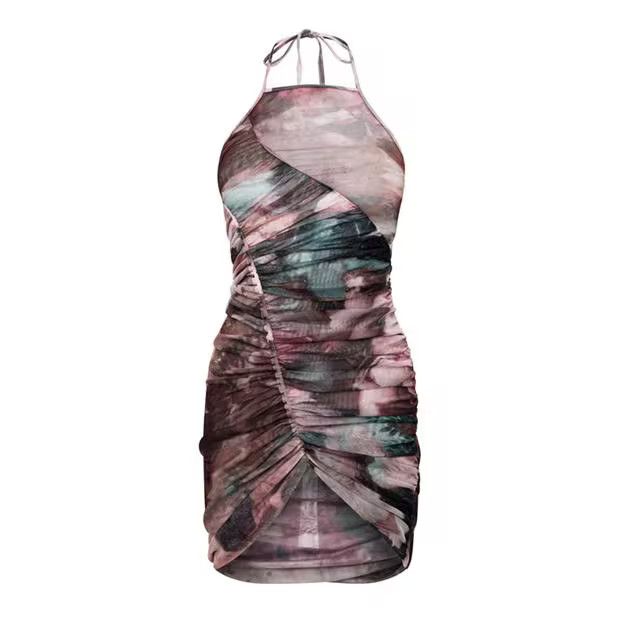 Balenciaga o1g2r1mq0924 Mini Dress in Multicolor Size L / US 10 / IT 46 - 1 Thumbnail