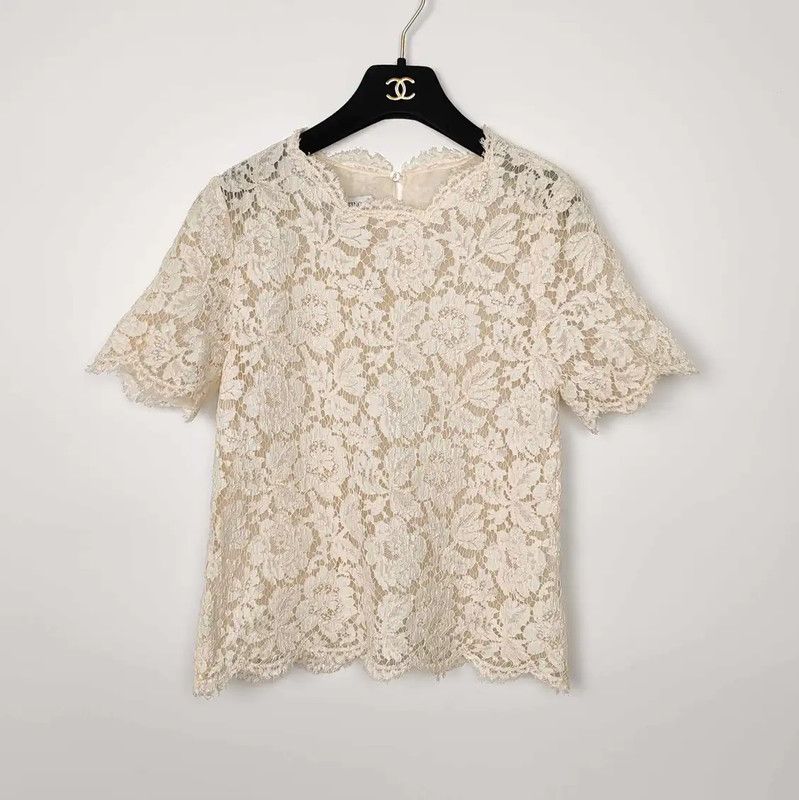 Valentino Valentino Cream Cotton T-Shirt for Women 0089 Size M / US 6-8 / IT 42-44 - 1 Thumbnail