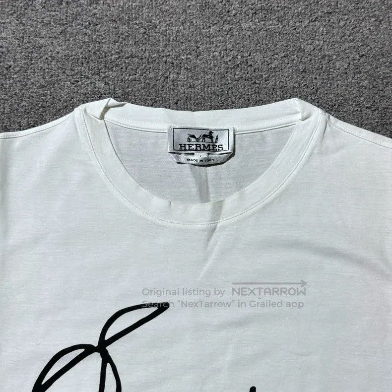 Hermes Hermes Graffiti print white crewneck short sleeve T-shirt Size L / US 10 / IT 46 - 3 Thumbnail