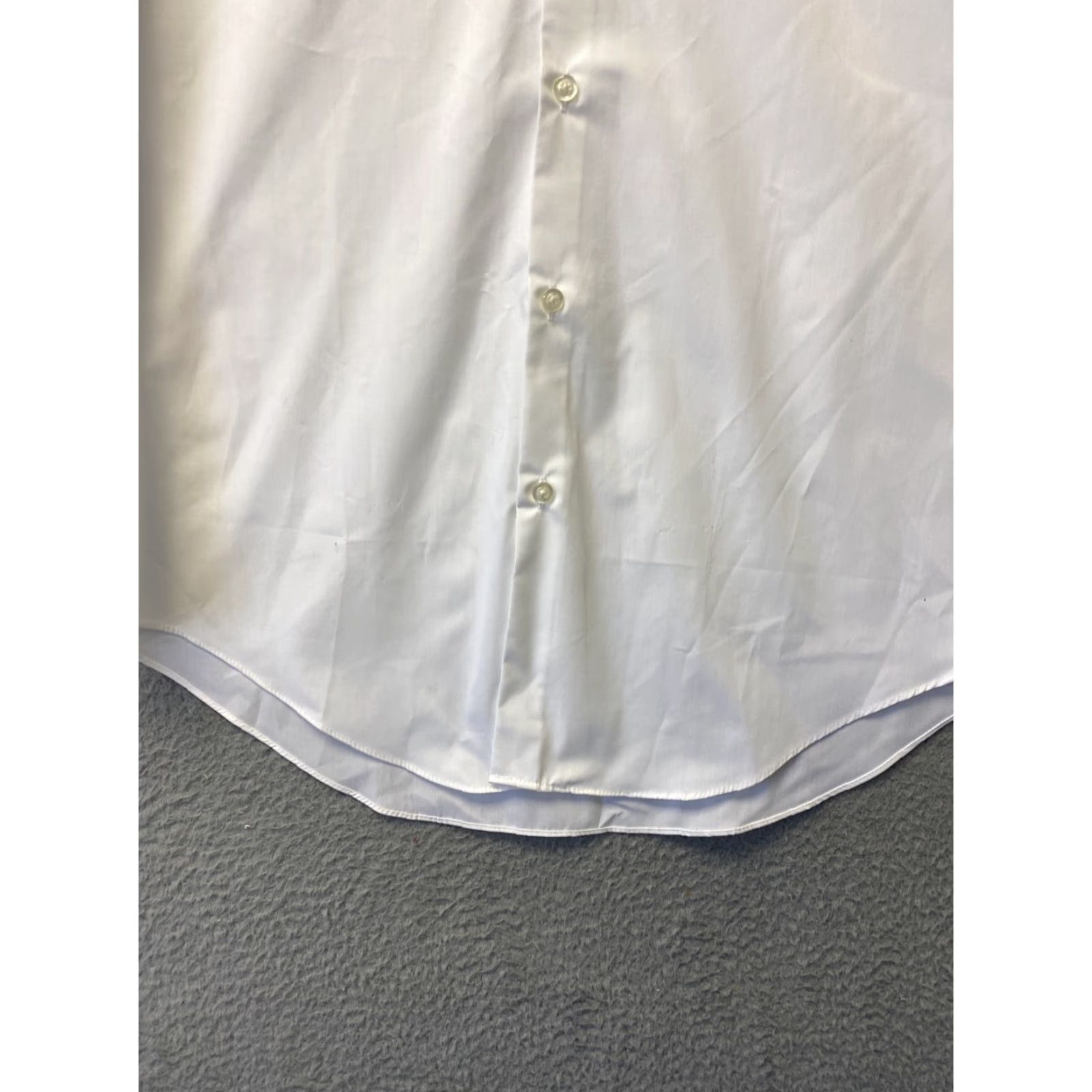 Arrow Arrow Shirt Mens White Slim Casual Button Down Collar/97-11 Regular 16 32/33 Cotton Button-Up Pockets All Seasons Men Treated 4-Season Vintage No Size US L / EU 52-54 / 3 - 2 Thumbnail