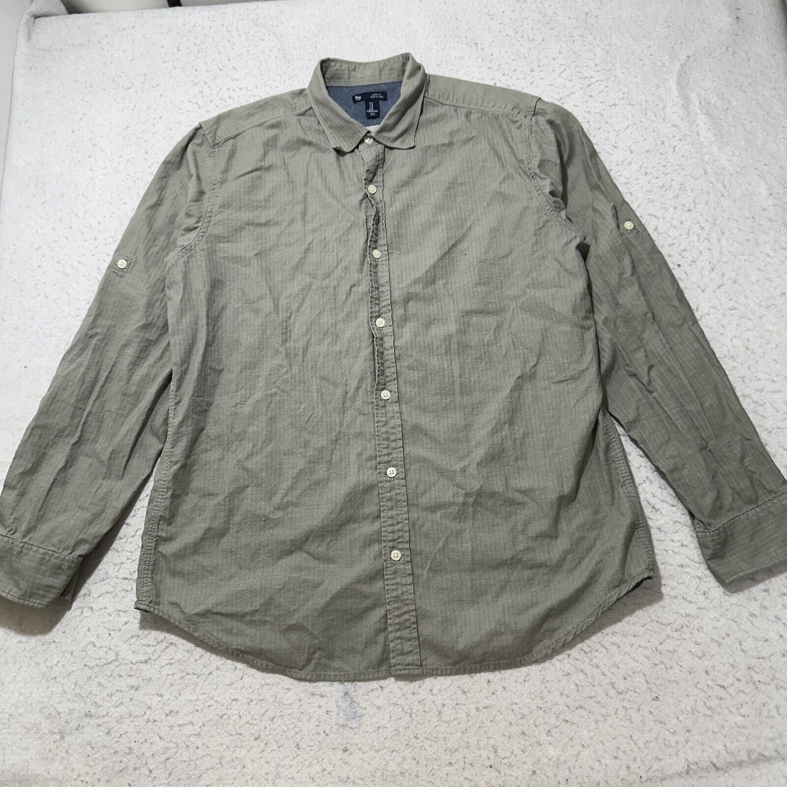 Gap GAP Large Green Classic Fit Button Down Shirt 100% Cotton Size US L / EU 52-54 / 3 - 1 Thumbnail