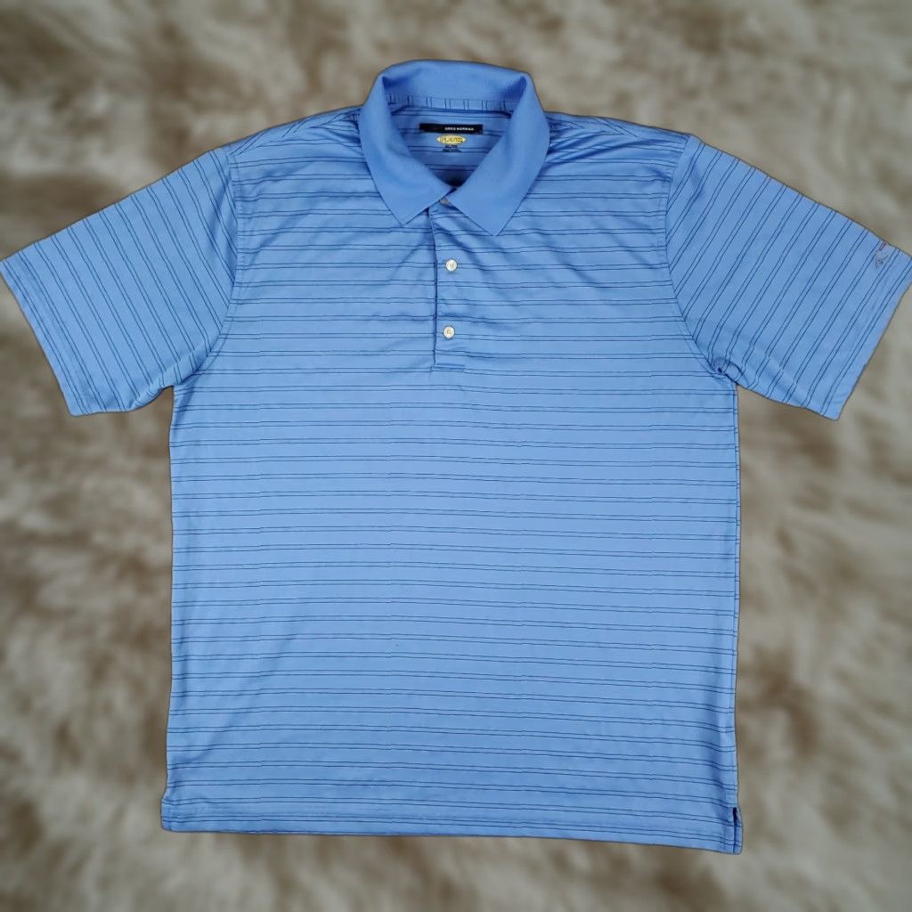 Vintage Greg Norman Polo Shirt Mens XL Blue Striped Polo Shirt Casual Short Sleeve Size US XL / EU 56 / 4 - 1 Thumbnail