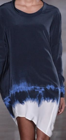 Stella McCartney Stella McCartney Blue Cream Tie Dye Effect 100% Silk Size M / US 6-8 / IT 42-44 - 11 Thumbnail