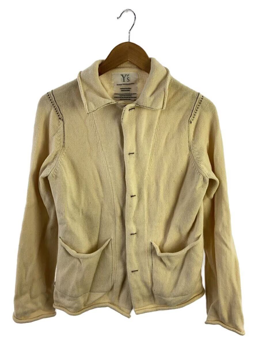 Y's × Yohji Yamamoto Contrast Stitch Raw Seam Wool Knit Cardigan Size L / US 10 / IT 46 - 1 Thumbnail