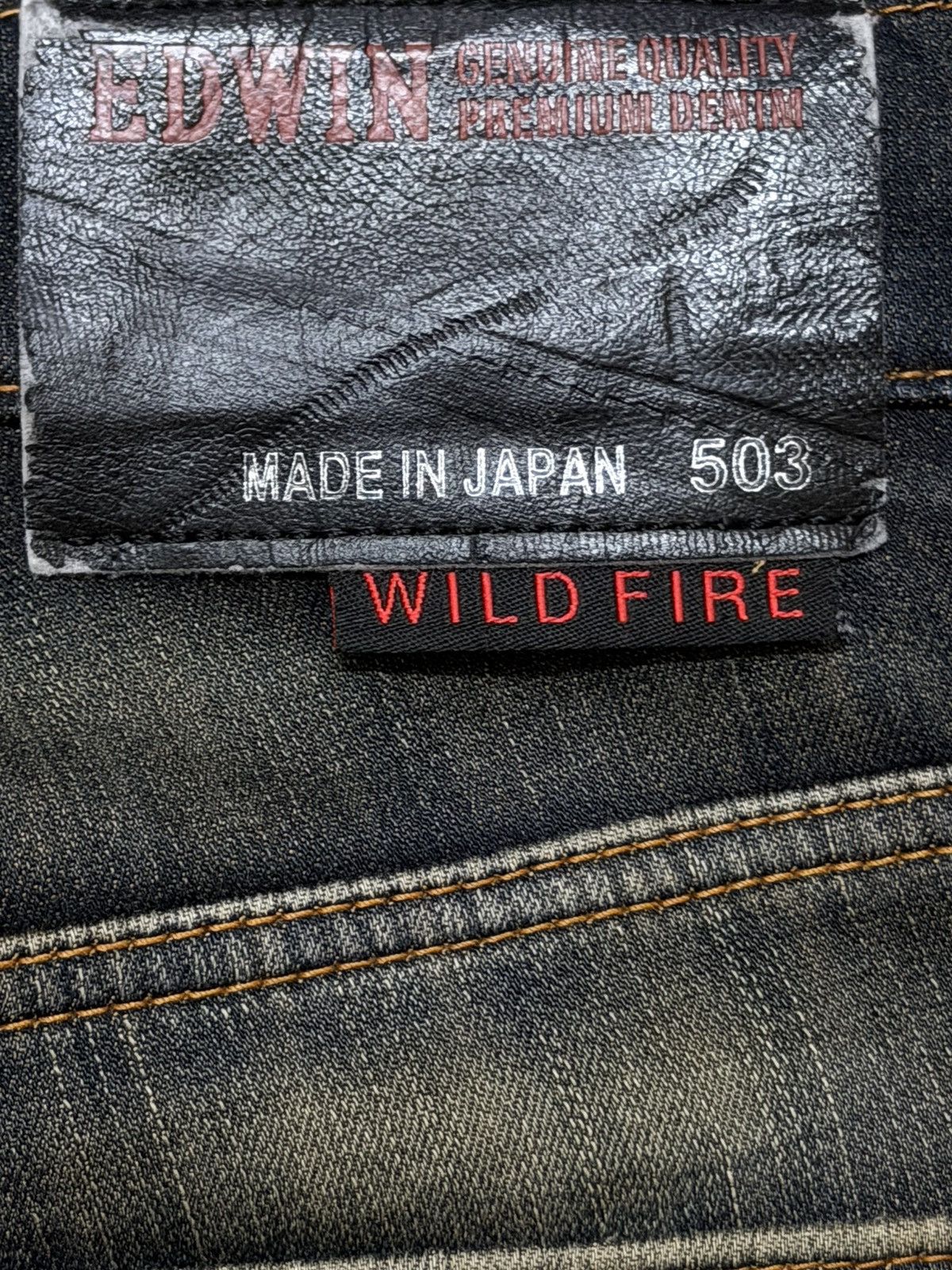 Edwin Vintage 90s Japan Edwin 503 Wild Fire Faded Wash Whiskers Size US 32 / EU 48 - 6 Thumbnail