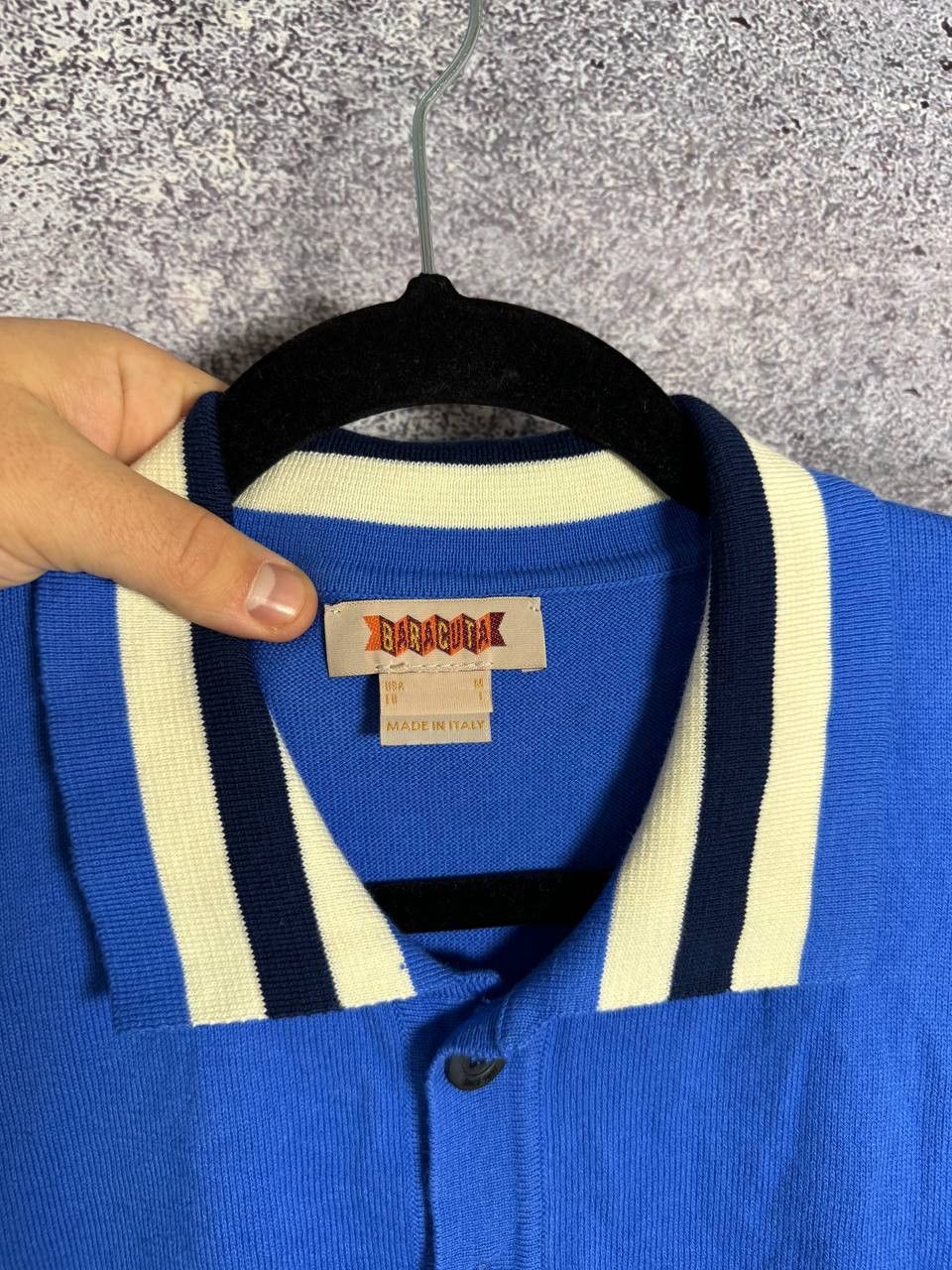 Baracuta × Vintage Vintage Baracuta Knit Polo Shirt Medium Blue Italy Size US M / EU 48-50 / 2 - 10 Thumbnail