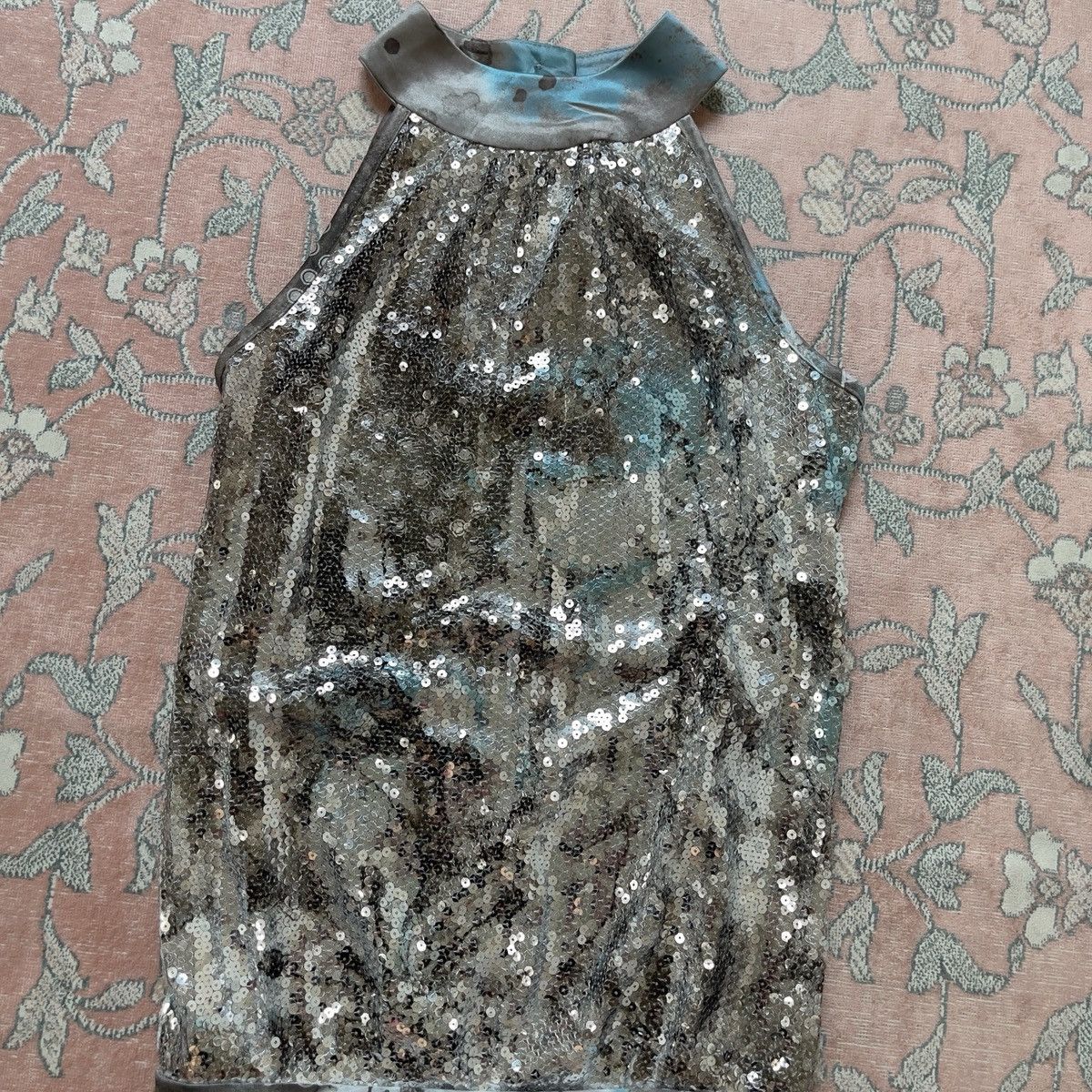 Other Frederick’s of Hollywood 90s Sequin Halter Mini Dress (M–L) Size L / US 10 / IT 46 - 9 Thumbnail