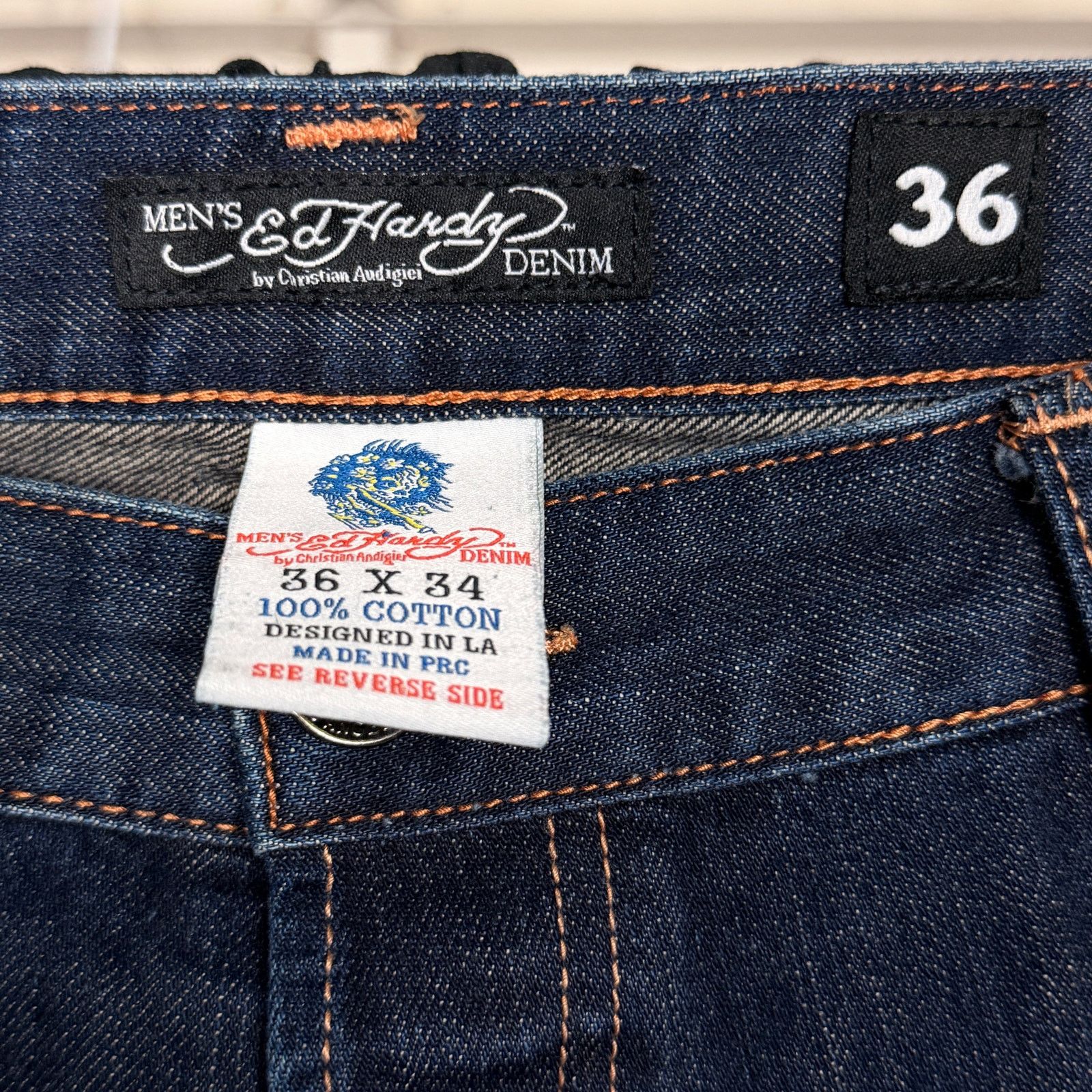 Ed Hardy Vintage Y2K Ed Hardy Men's 36x34 Embroidered Snakes Jeans Size US 36 / EU 52 - 10 Thumbnail
