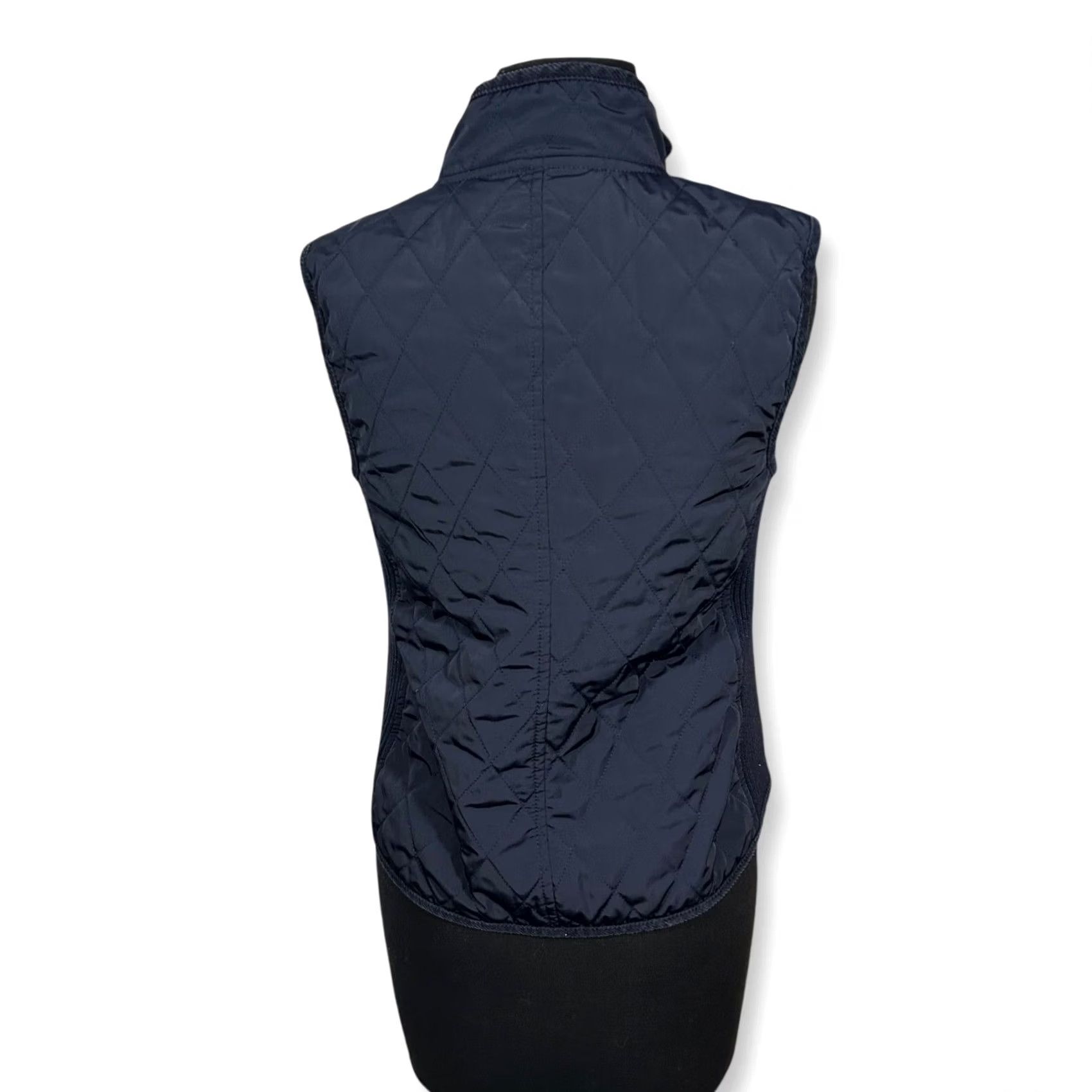 Talbots Talbots Quilted Puffer Vest Sleeveless Womens Small Petite Blue Full Zip Pockets Size XXS / US 00 / IT 34 - 2 Thumbnail
