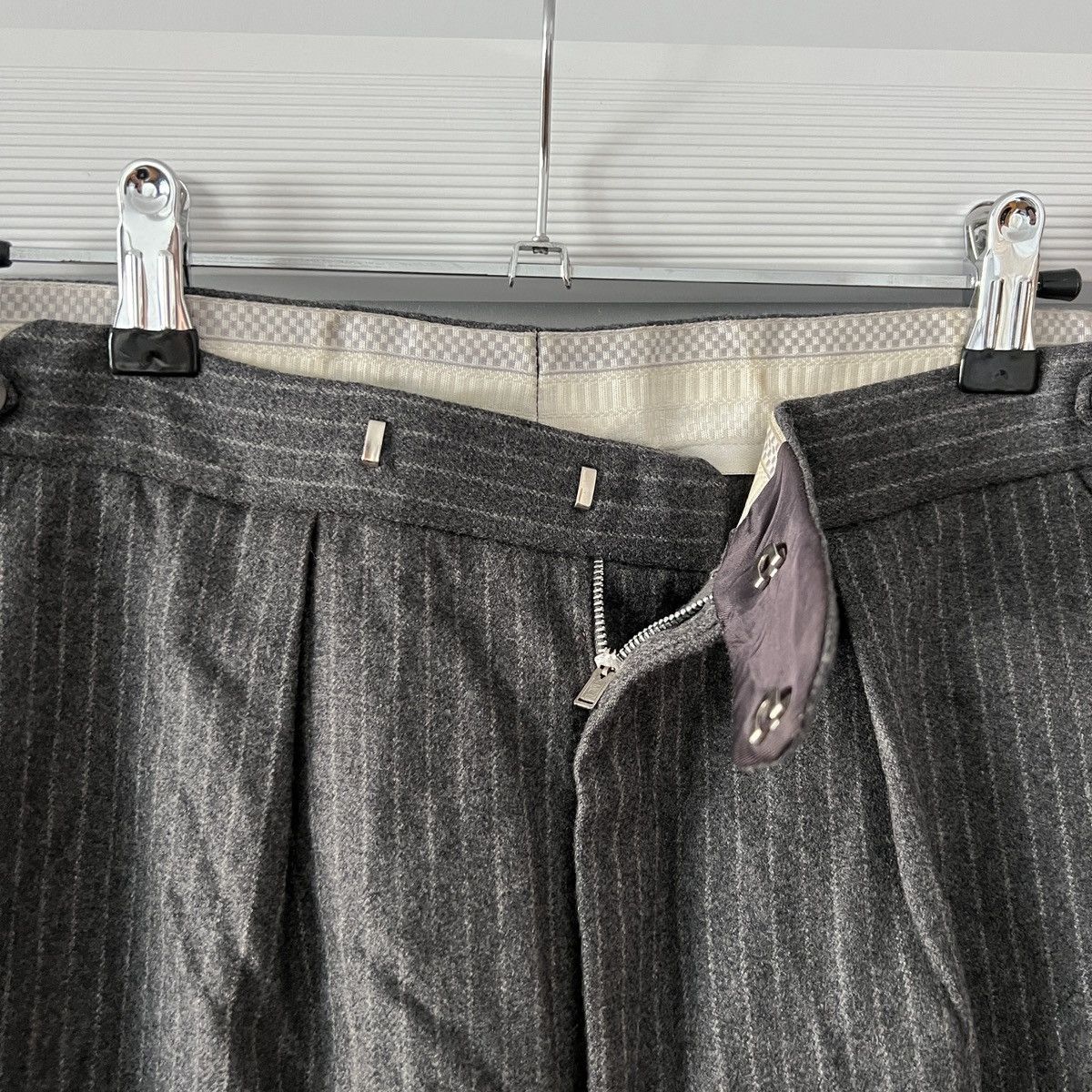 Vintage Vintage Aero Zip Casual Stripped Wool 30's Pants Rare Size US 32 / EU 48 - 17 Thumbnail