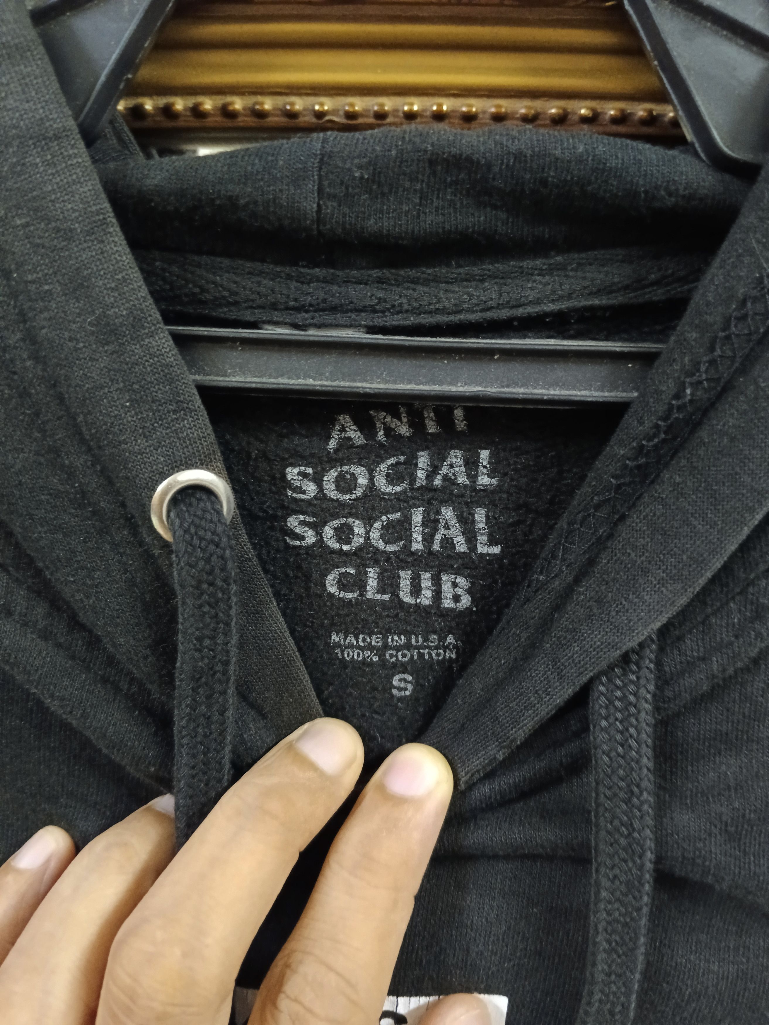 Anti Social Social Club DiSTRESSED A.S.S.C SPELLOUT HOODIE Size US S / EU 44-46 / 1 - 5 Thumbnail