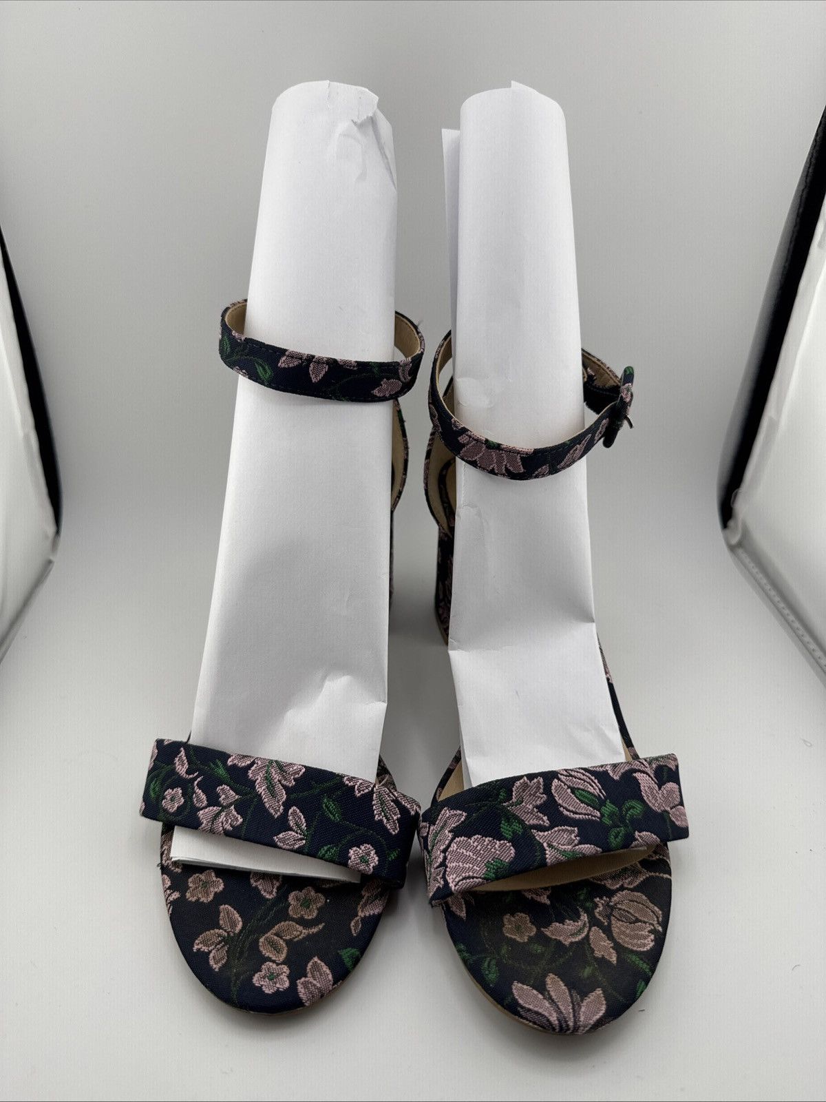 Chinese Laundry CL by Laundry Women Size 8 Blue Tapestry Block Wedge Heels Size US 8 / IT 38 - 2 Thumbnail