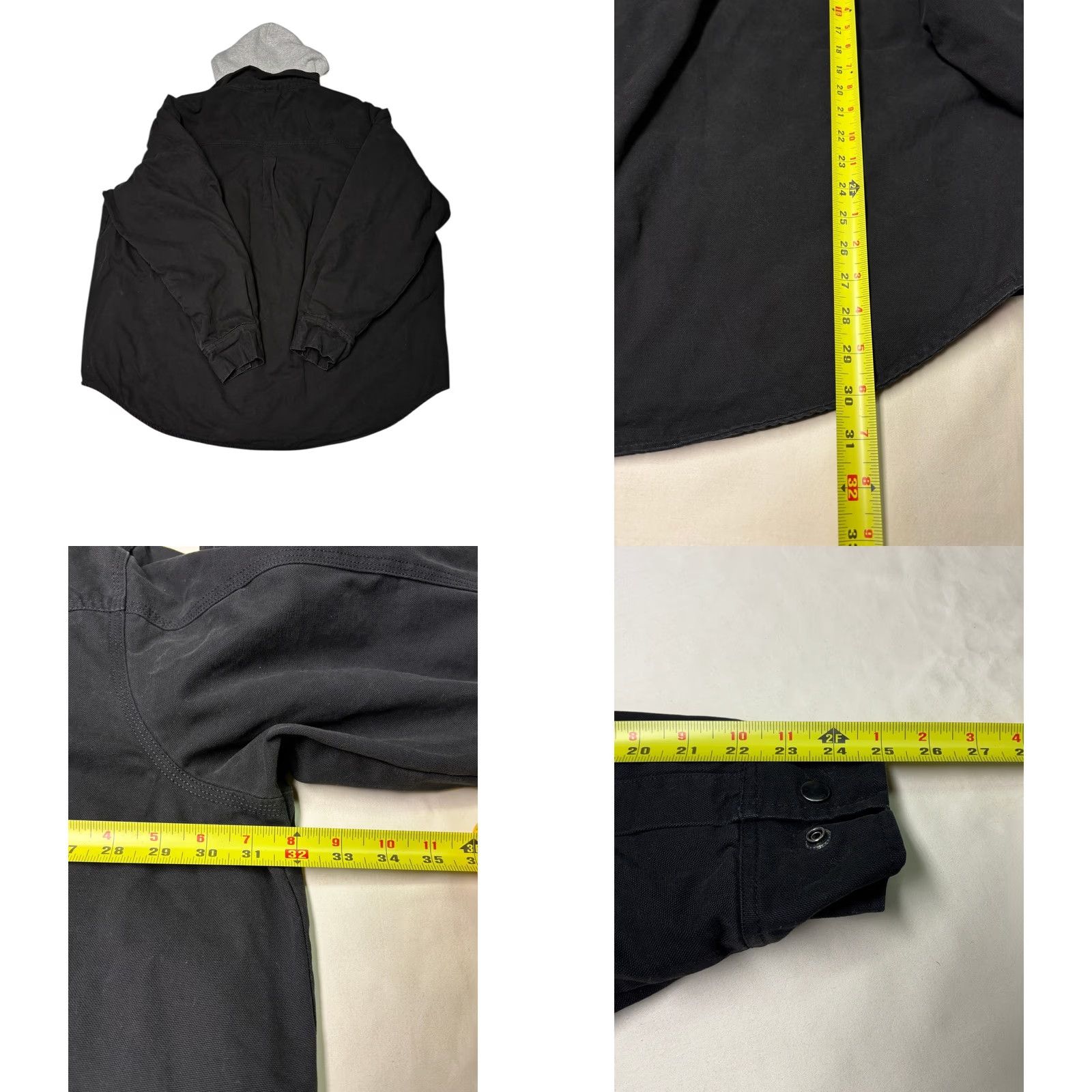 Vintage DB Workwear Philadelphia Eagles Quilted Lined Hooded Shirt Jacket Mens 3XL Black Size US XXL / EU 58 / 5 - 8 Thumbnail