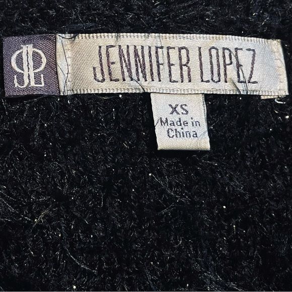 Jennifer Lopez Jennifer Lopez Furry Soft Black Sparkle Shiny Top Women’s Ex Size XS / US 0-2 / IT 36-38 - 6 Thumbnail