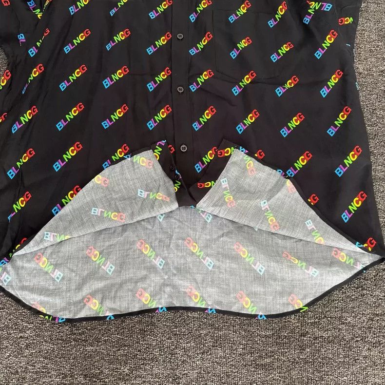 Balenciaga Balenciaga size 38 SS20 Short Sleeve Shirt with Colorful BL Size US S / EU 44-46 / 1 - 5 Thumbnail