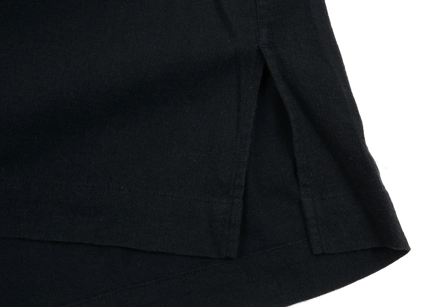 Issey Miyake Cotton Embroidered Mao Collar Shirt in Black, Size M Size US M / EU 48-50 / 2 - 12 Thumbnail