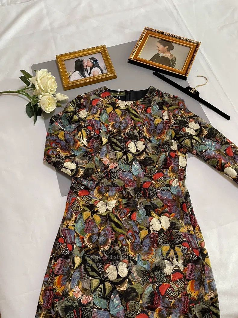 Valentino Valentino Butterfly print dress Size S / US 4 / IT 40 - 1 Thumbnail