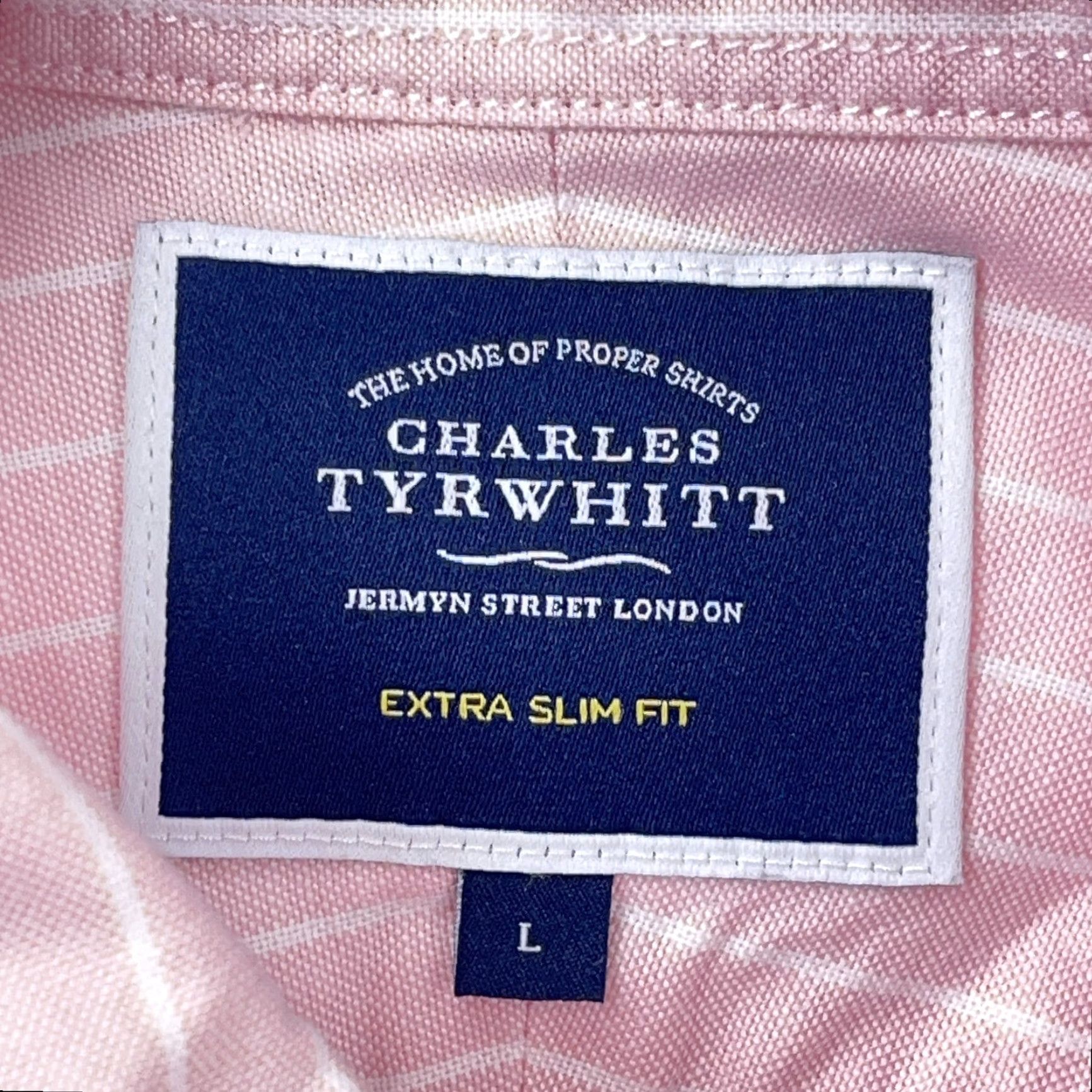 Charles Tyrwhitt Charles Tyrwhitt Shirt Men Large Pink Button Up Extra Slim Fit Oxford Cloth Size US L / EU 52-54 / 3 - 3 Thumbnail