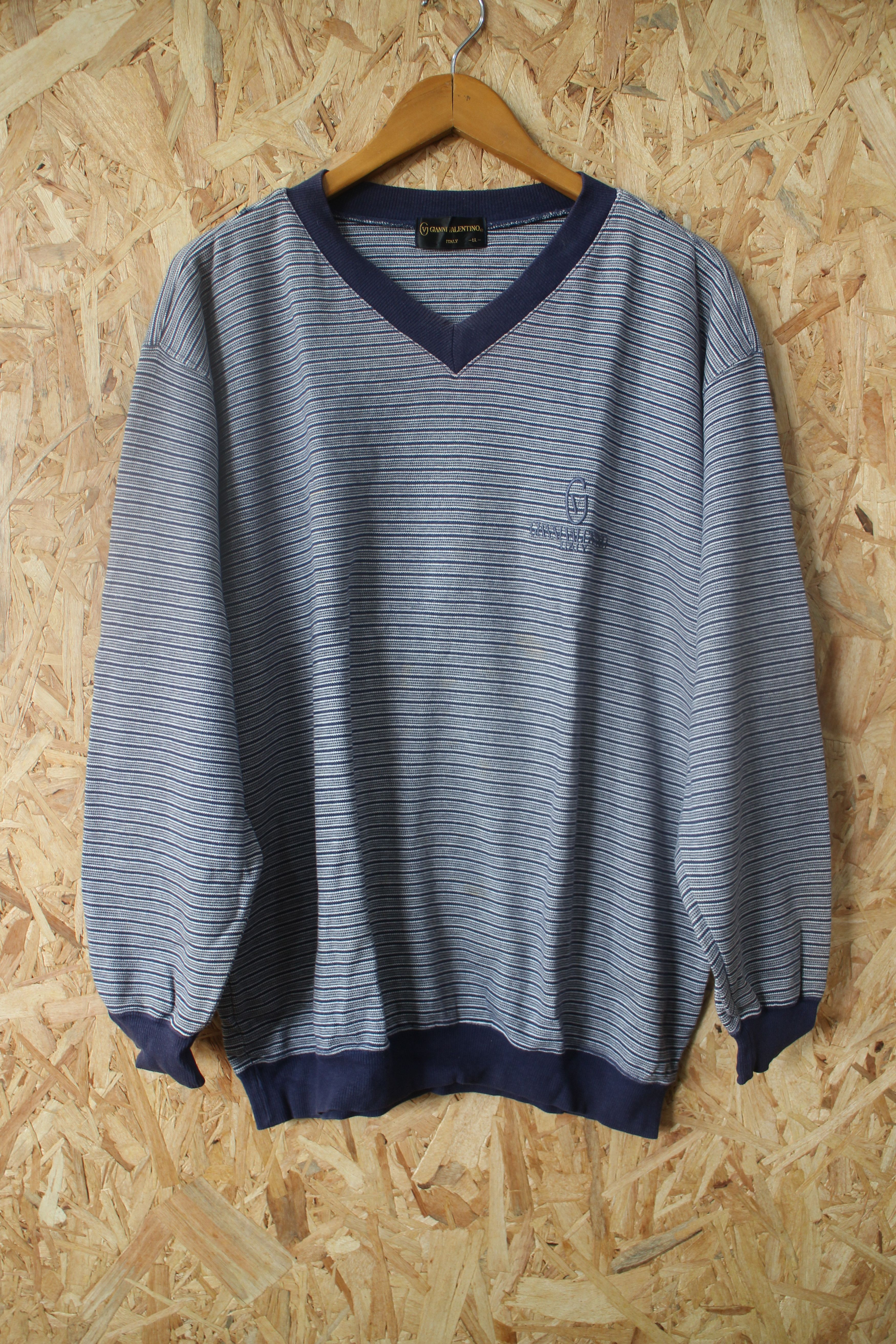 Gianni Valentino Gianni Valentino Sportwear V Neck Sweatshirt Men Size LL Size US L / EU 52-54 / 3 - 1 Thumbnail