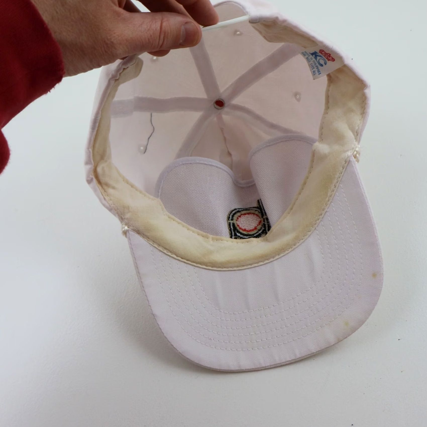 Logo 7 Vintage BA Logo Rope Hat Snapback Cap White Red 90s Retro Trucker Golf Size ONE SIZE - 4 Thumbnail