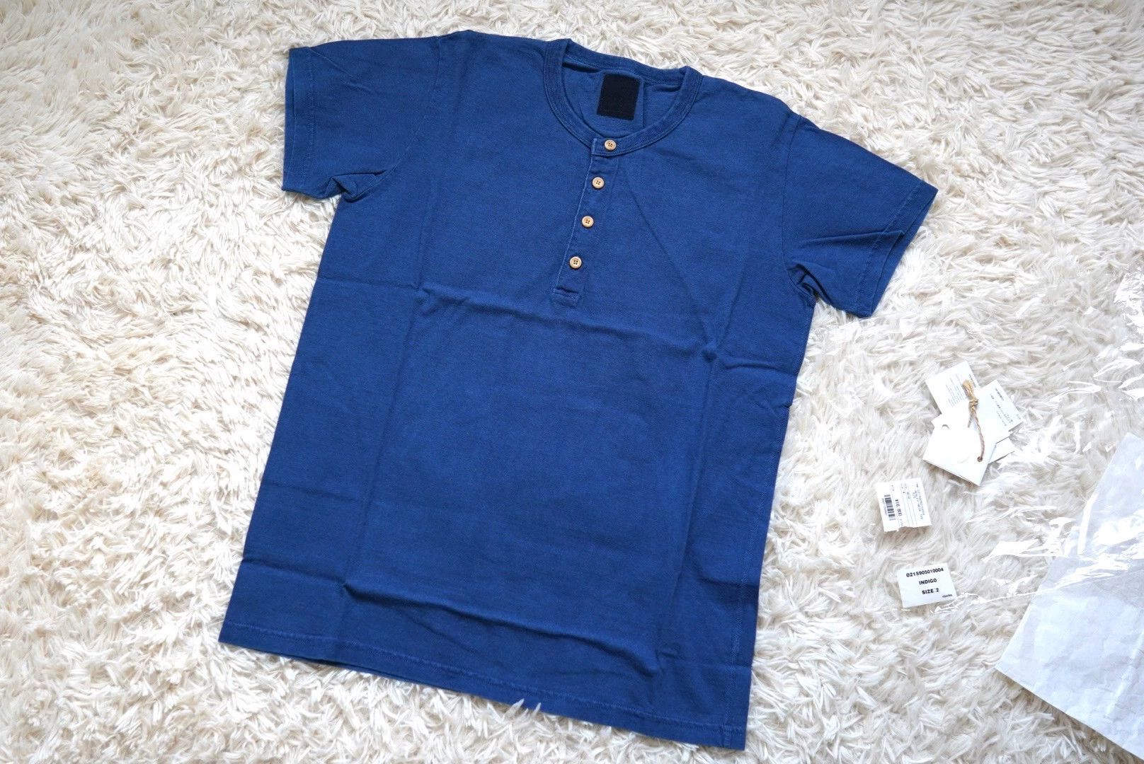 Visvim visvim ict short sleeve indigo henley neck tee S SS Size US M / EU 48-50 / 2 - 2 Thumbnail