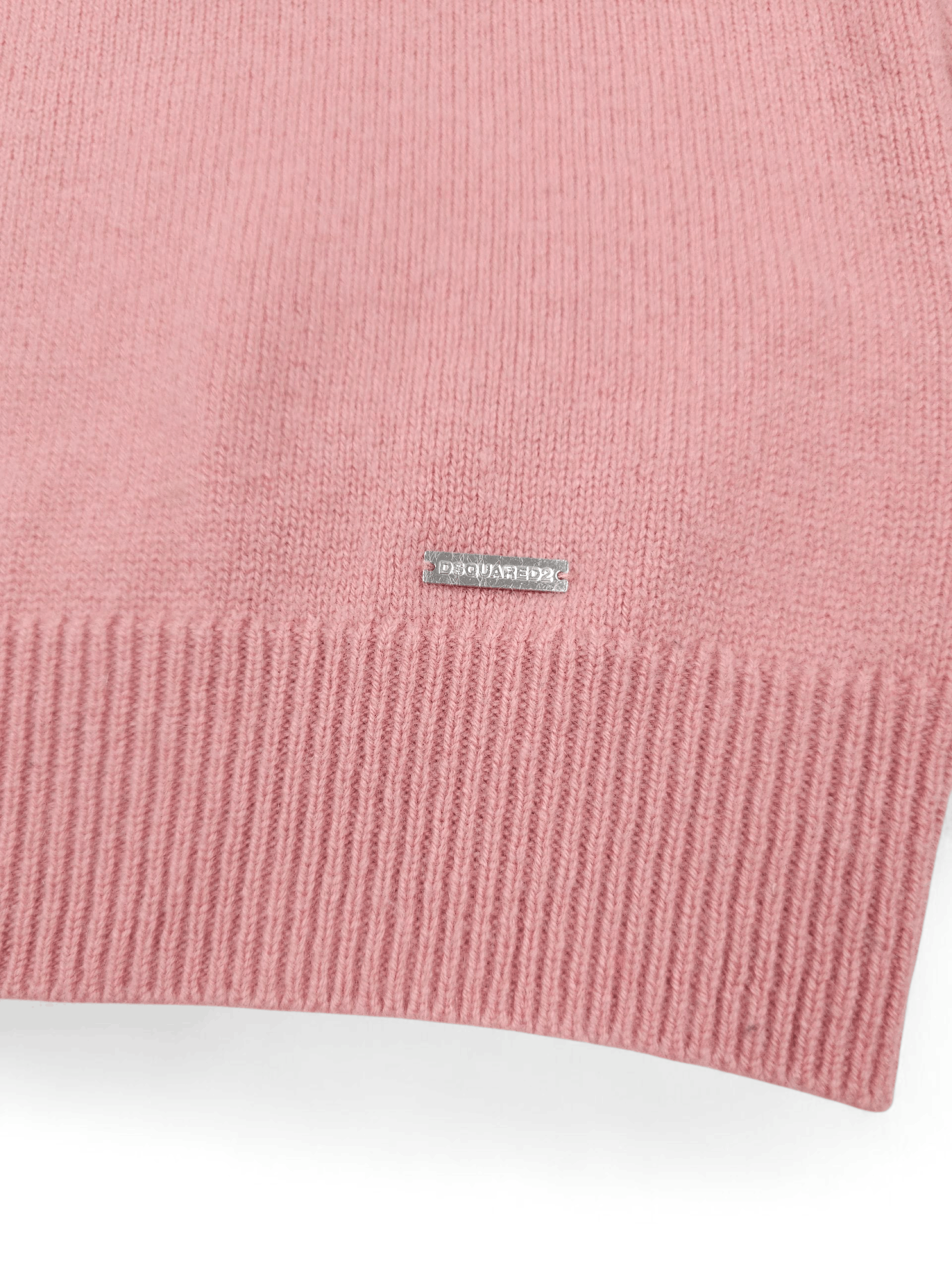 Dsquared2 💎 Dsquared 2 Basic Casual Pink Wool Relaxed Sweater XL Size US XL / EU 56 / 4 - 5 Thumbnail