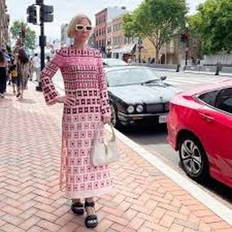 Zara Zara Pink Geometric Print Long Sleeve Resort Travel NWT Size XS / US 0-2 / IT 36-38 - 4 Thumbnail