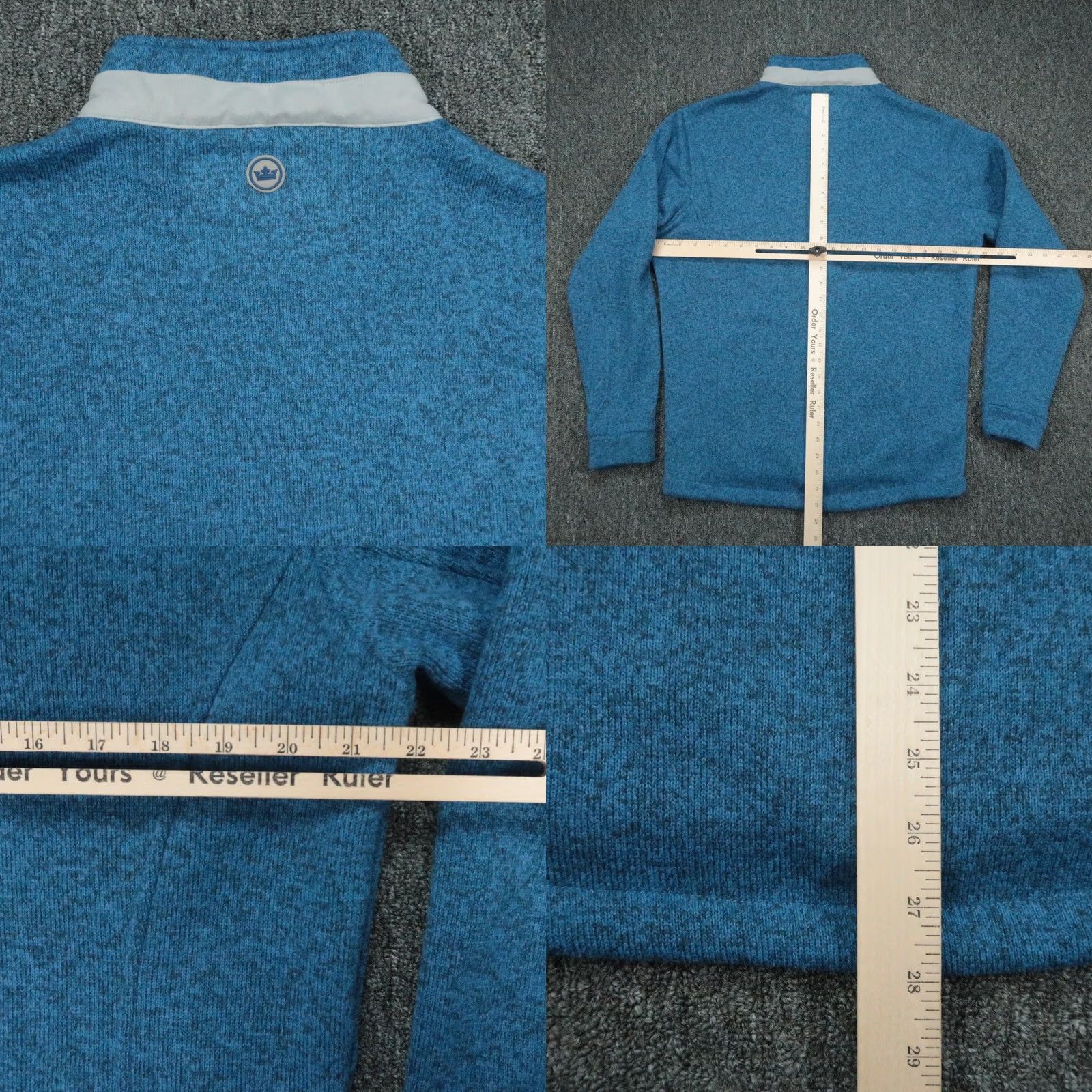 Peter Millar Peter Millar Jacket Mens Medium Blue Fleece Full Zip Pockets Golf Sweater Knit Size US M / EU 48-50 / 2 - 8 Thumbnail