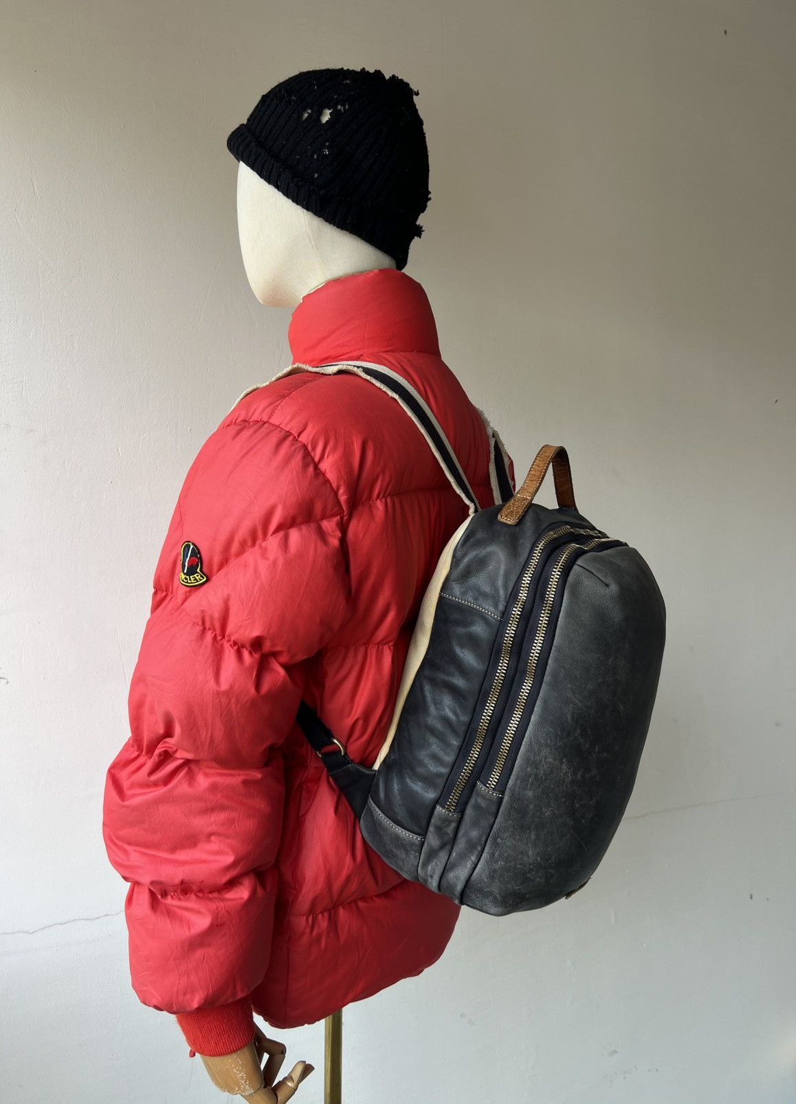 Leather Zeldner Japan Distressed Patina Leather Backpack Bag Size ONE SIZE - 1 Thumbnail