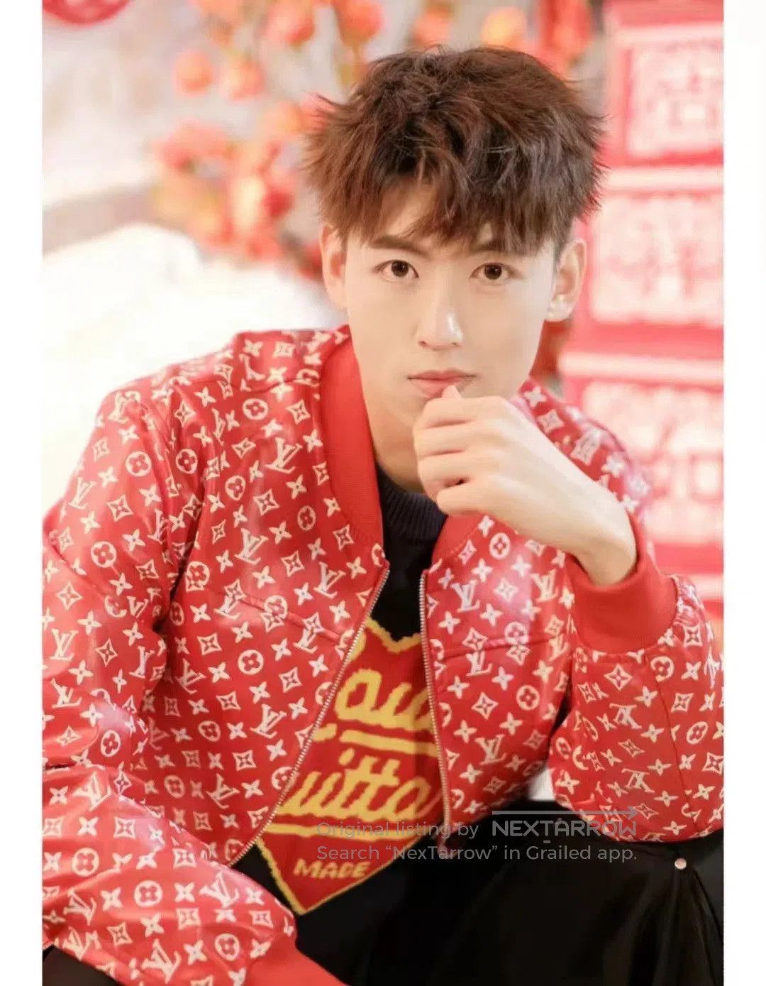 Louis Vuitton Louis Vuitton x Supreme Red Monogram Leather Jacket. Size US XL / EU 56 / 4 - 6 Thumbnail
