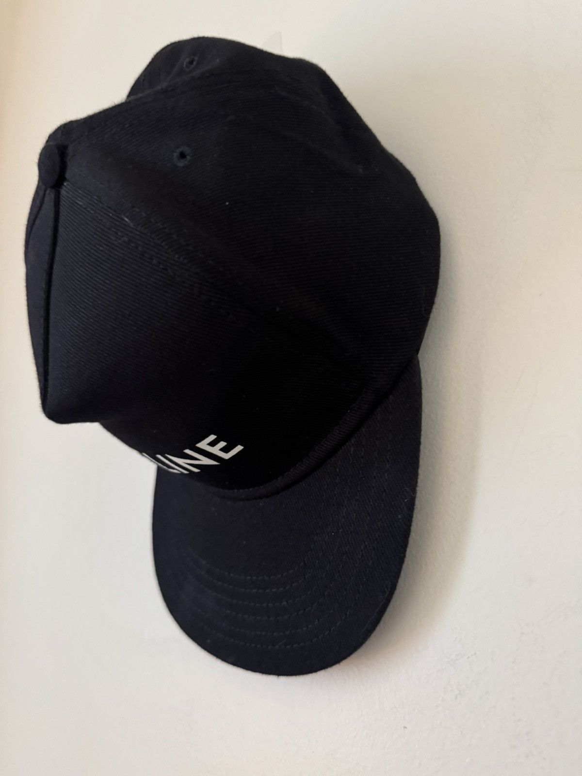 Celine Logo Hat – Black Cotton Adjustable Baseball Cap